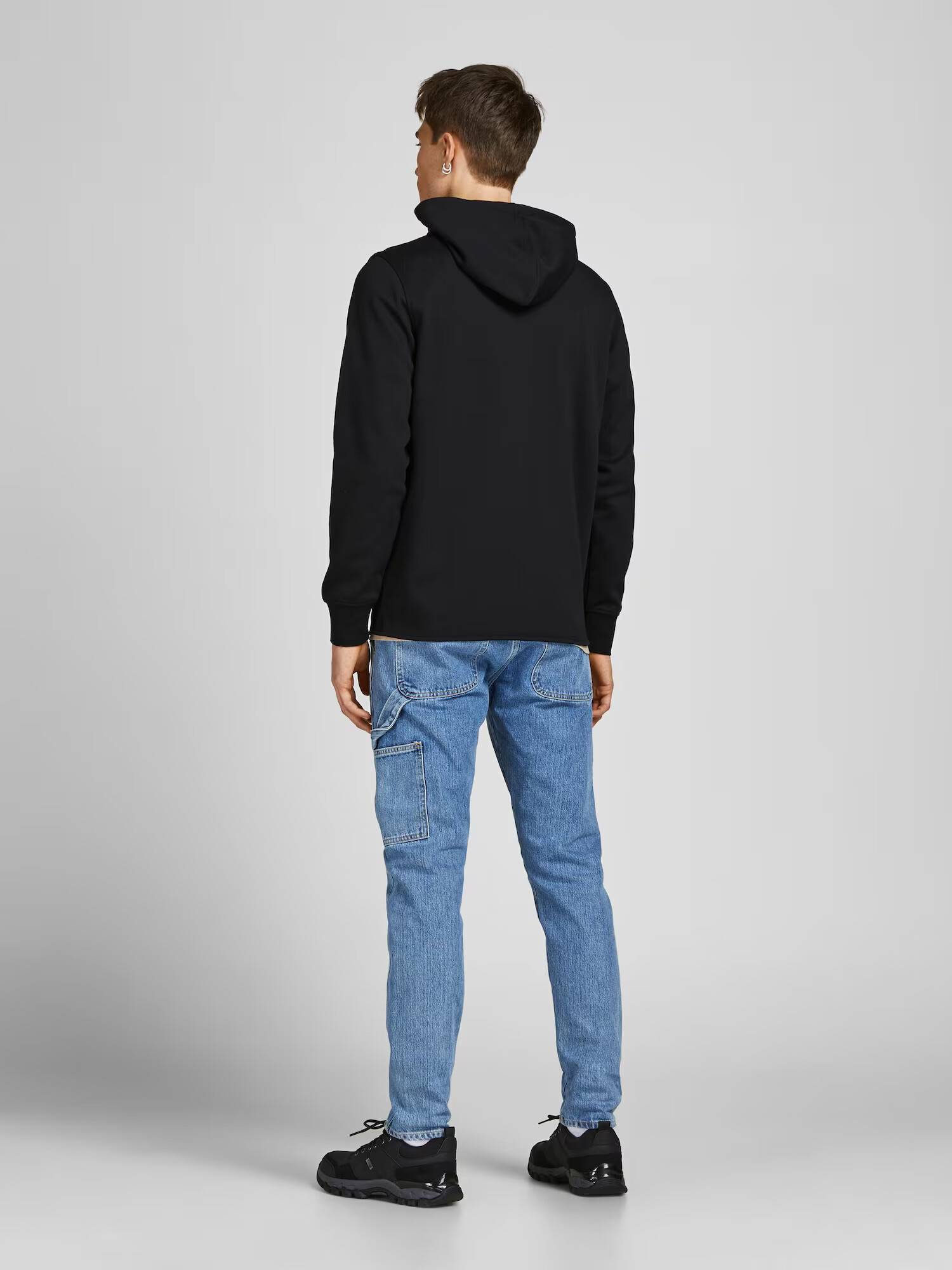 JACK & JONES Tepláková bunda 'Air' čierna / biela - Pepit.sk