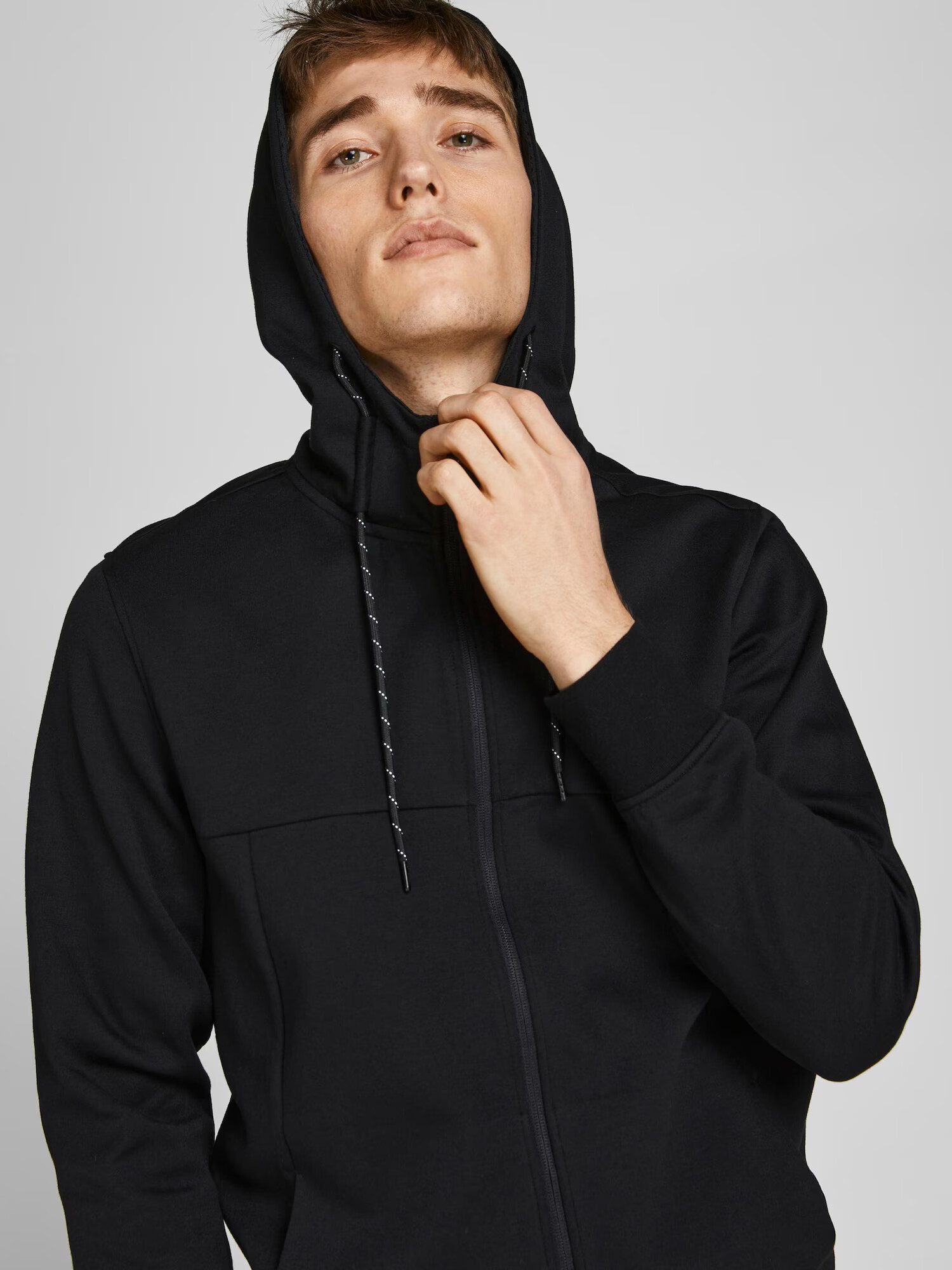 JACK & JONES Tepláková bunda 'Air' čierna / biela - Pepit.sk