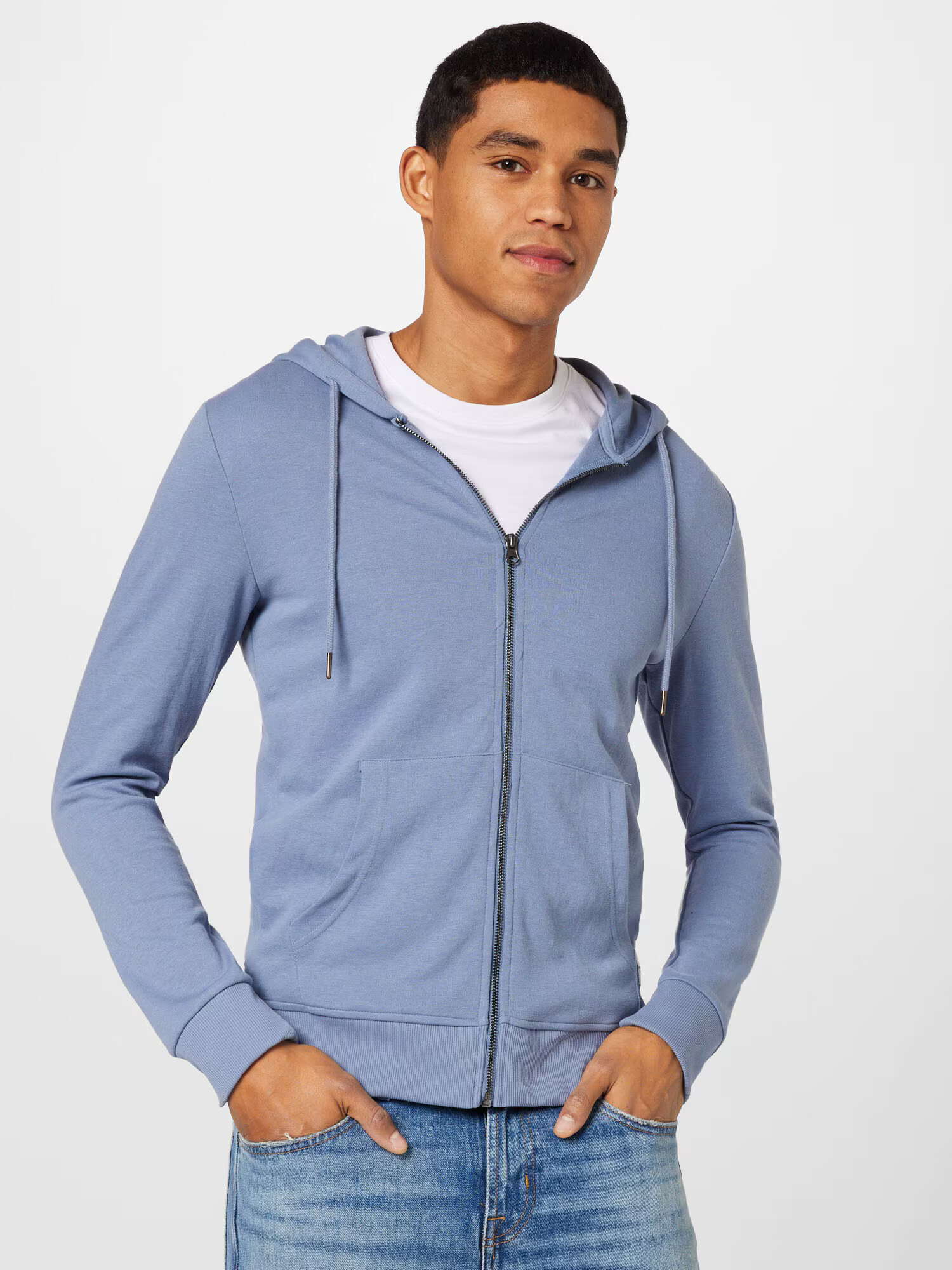 JACK & JONES Tepláková bunda dymovo modrá - Pepit.sk