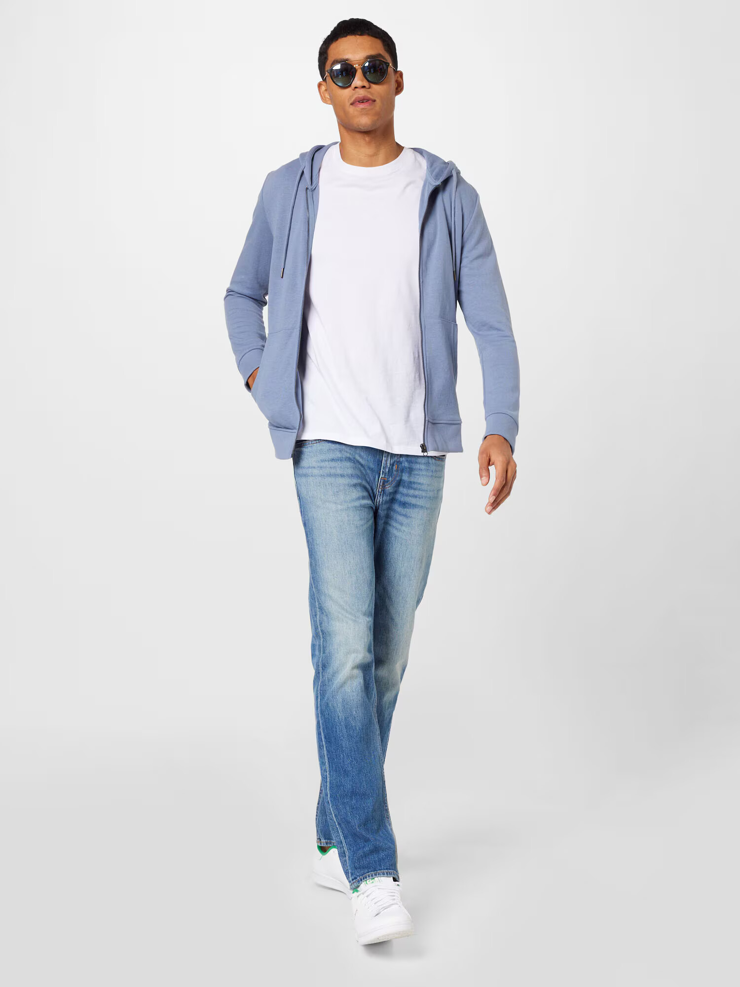 JACK & JONES Tepláková bunda dymovo modrá - Pepit.sk