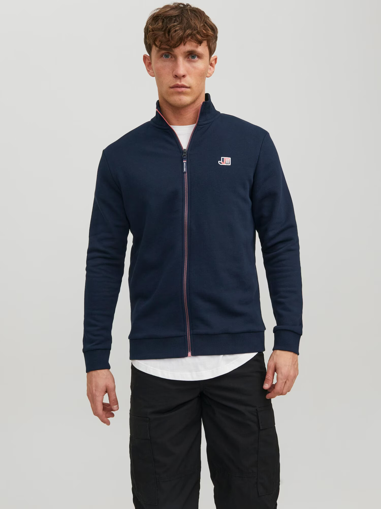 JACK & JONES Tepláková bunda 'Logan' námornícka modrá - Pepit.sk