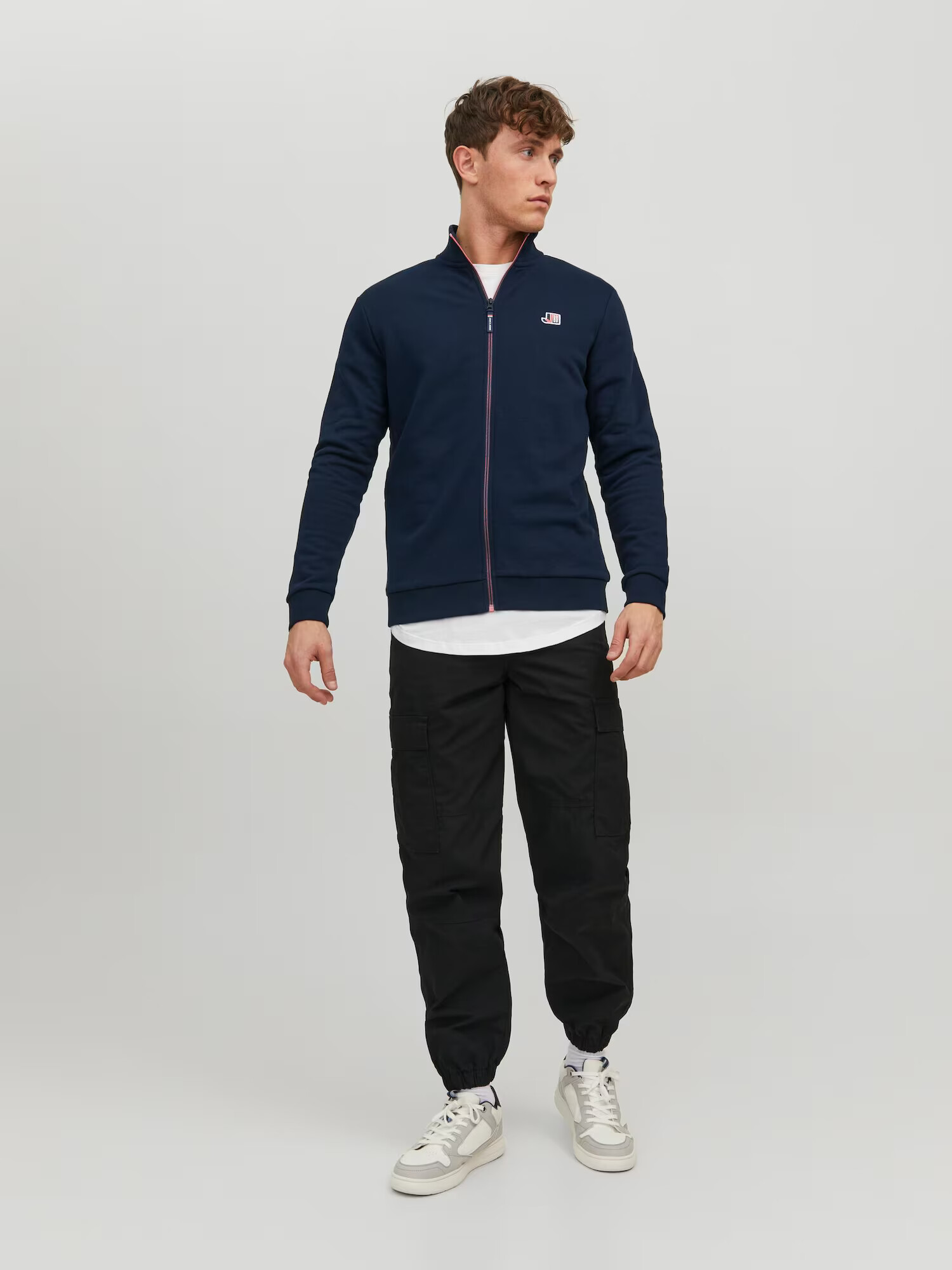 JACK & JONES Tepláková bunda 'Logan' námornícka modrá - Pepit.sk