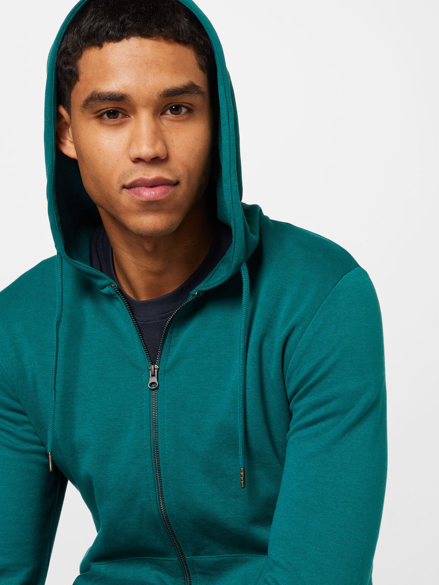 JACK & JONES Tepláková bunda smaragdová - Pepit.sk