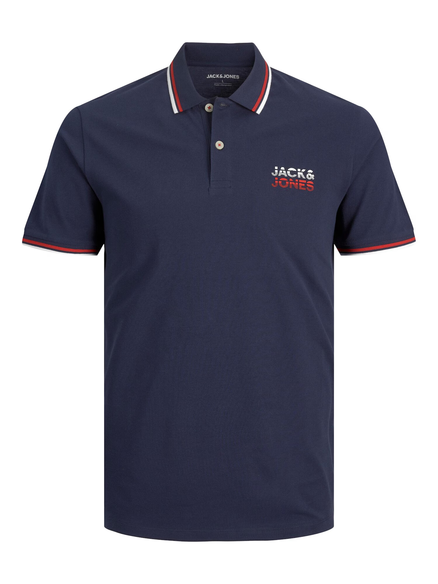 JACK & JONES Tričko 'ATLAS' námornícka modrá / červená / biela - Pepit.sk