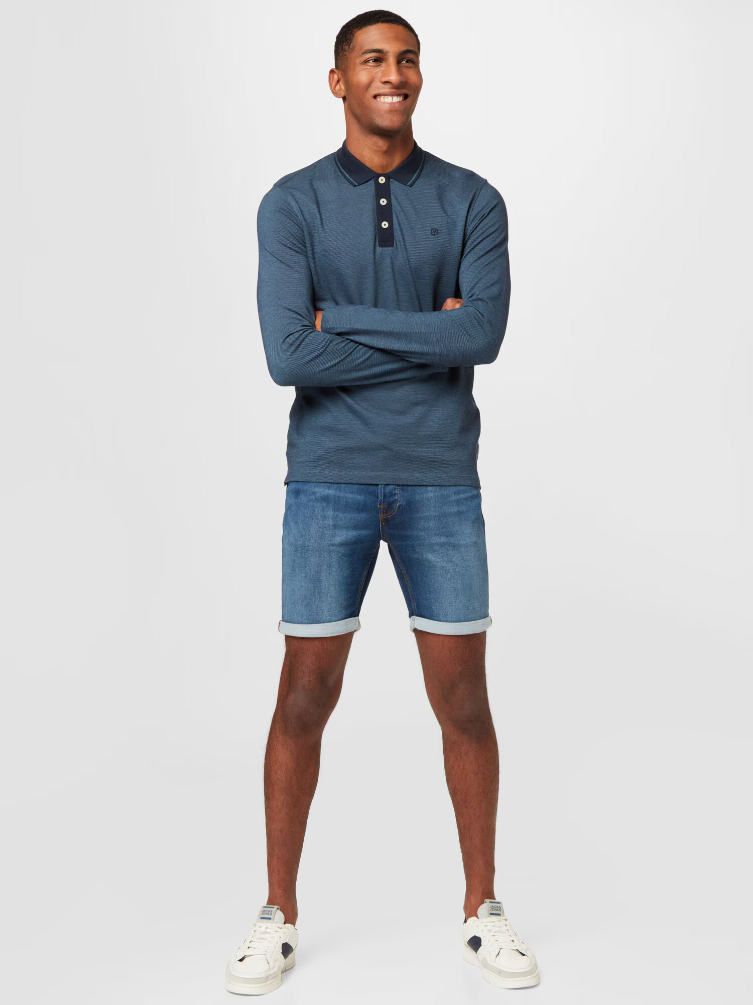 JACK & JONES Tričko 'BLUWIN' námornícka modrá / tmavomodrá - Pepit.sk