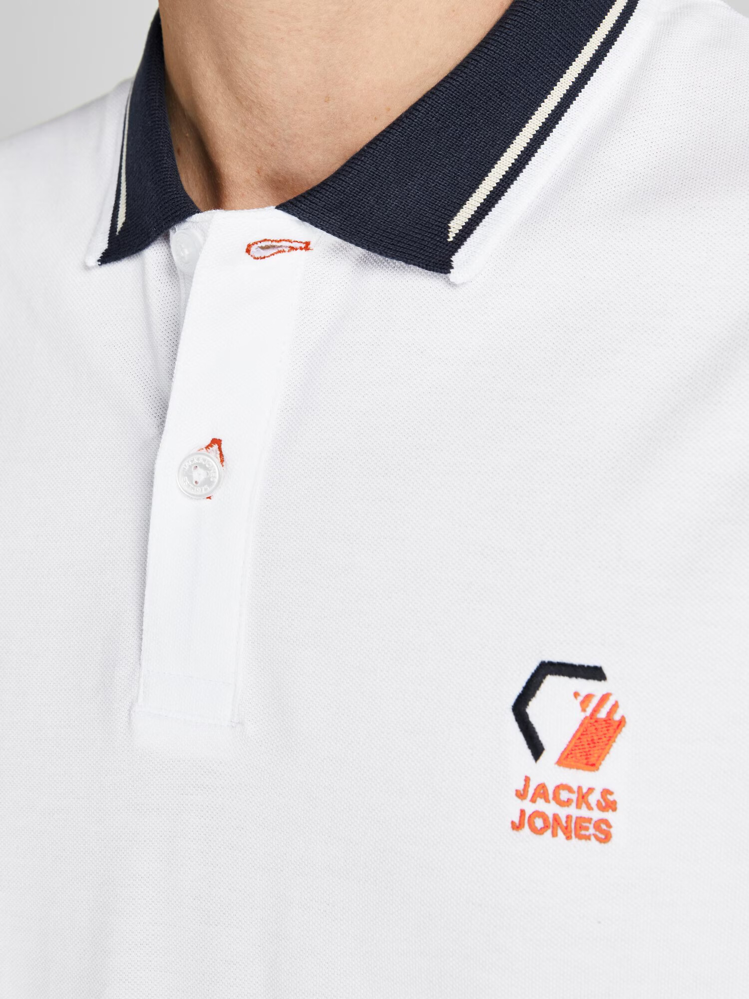 JACK & JONES Tričko 'Logan' námornícka modrá / grenadínová / biela - Pepit.sk