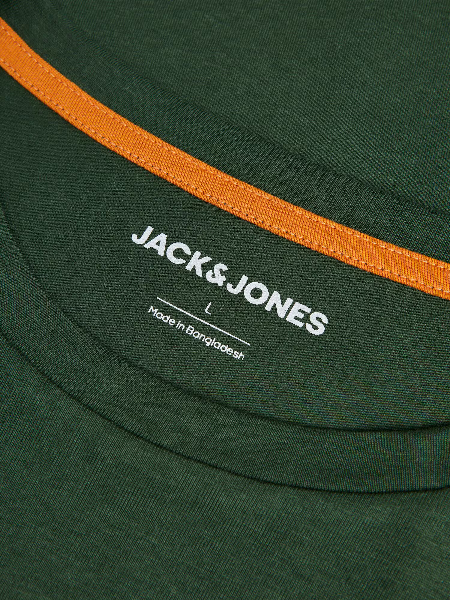 JACK & JONES Tričko 'MIKK' tmavozelená / oranžová / biela - Pepit.sk