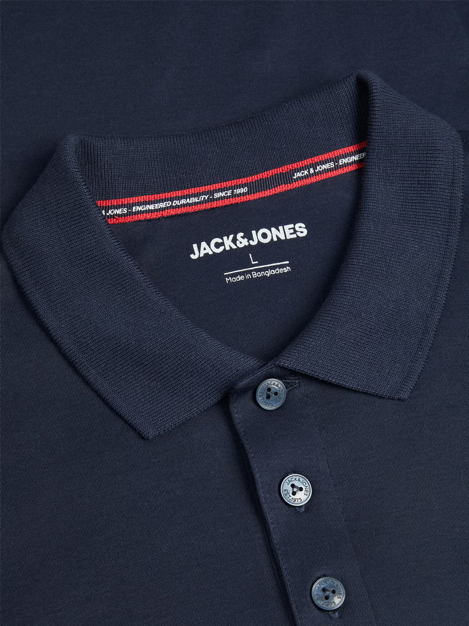 JACK & JONES Tričko 'MILO' námornícka modrá / burgundská / biela - Pepit.sk