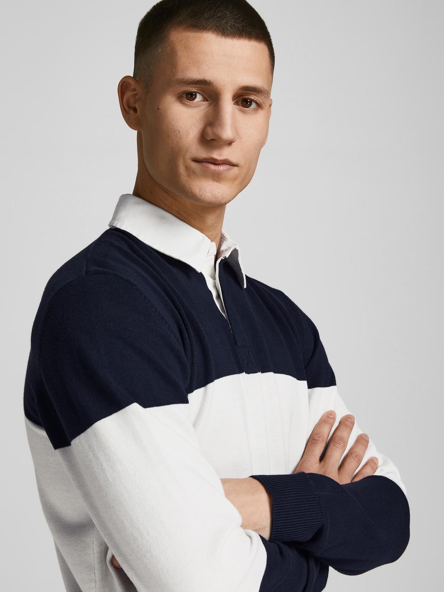 JACK & JONES Tričko námornícka modrá / biela - Pepit.sk