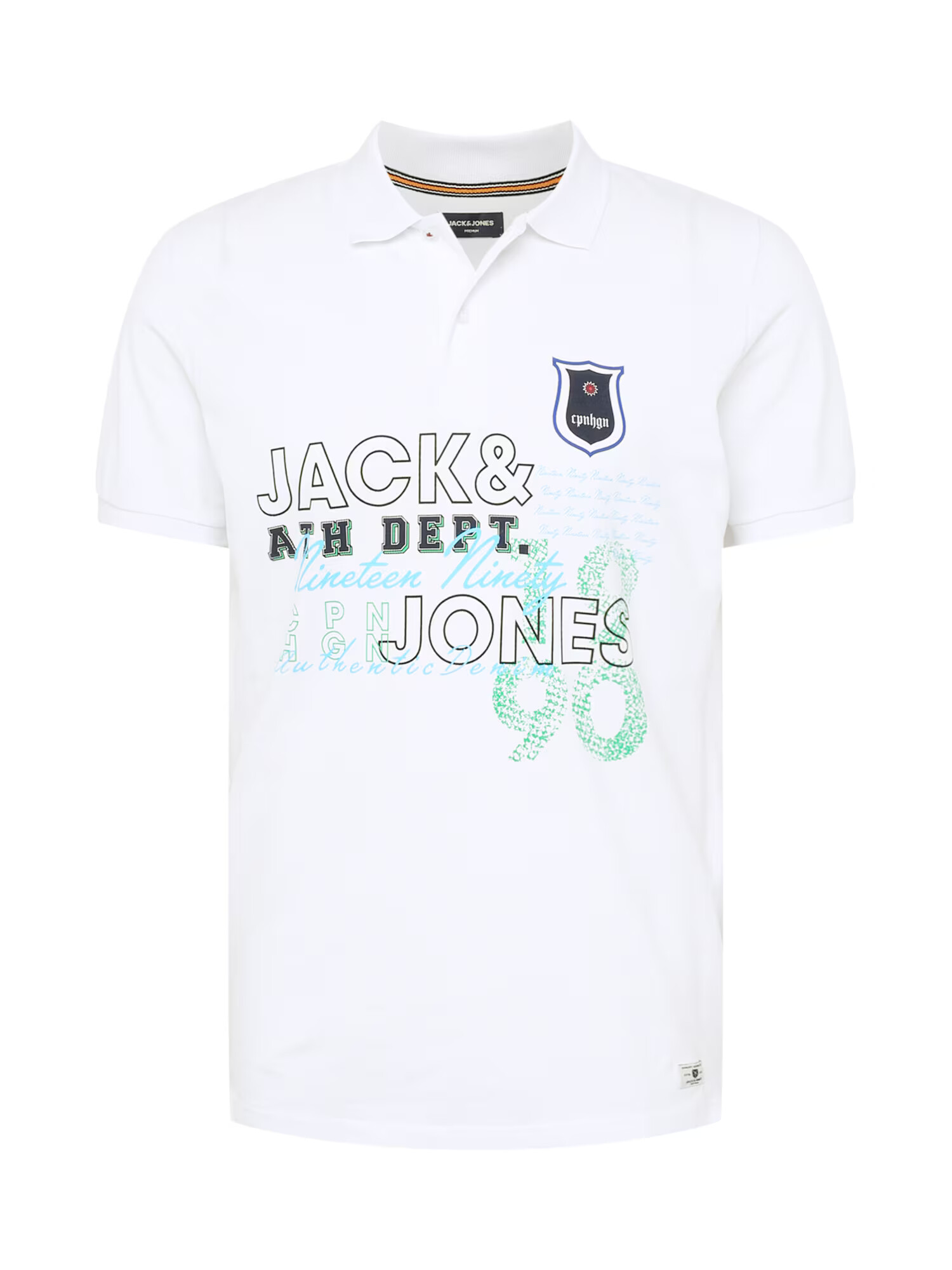 JACK & JONES Tričko námornícka modrá / svetlomodrá / nefritová / biela - Pepit.sk