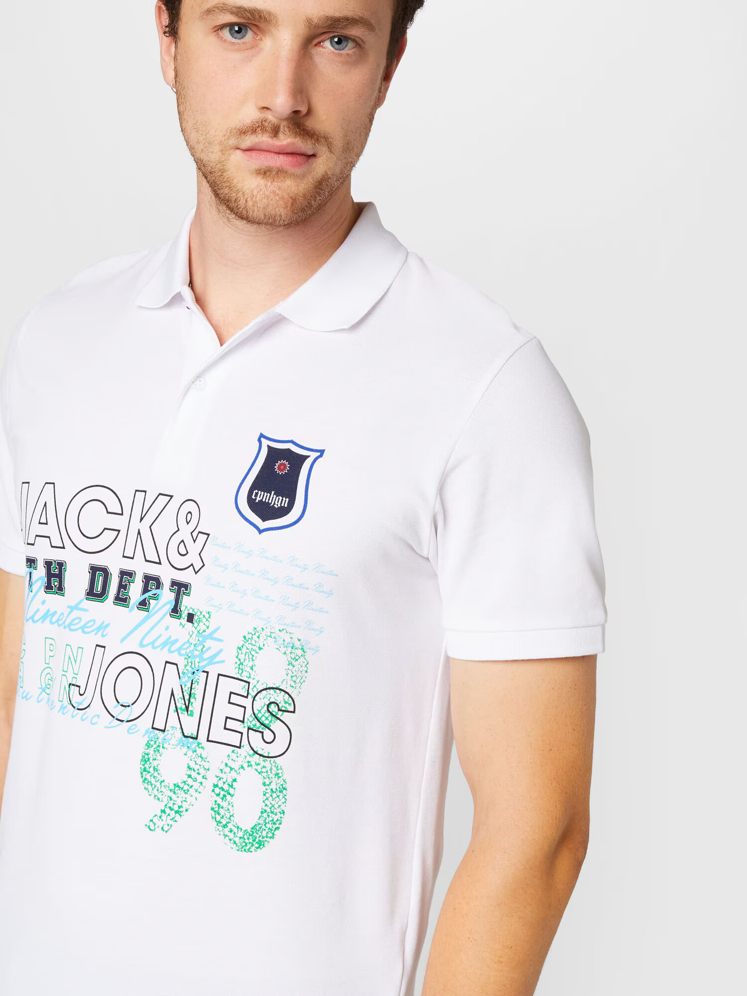 JACK & JONES Tričko námornícka modrá / svetlomodrá / nefritová / biela - Pepit.sk