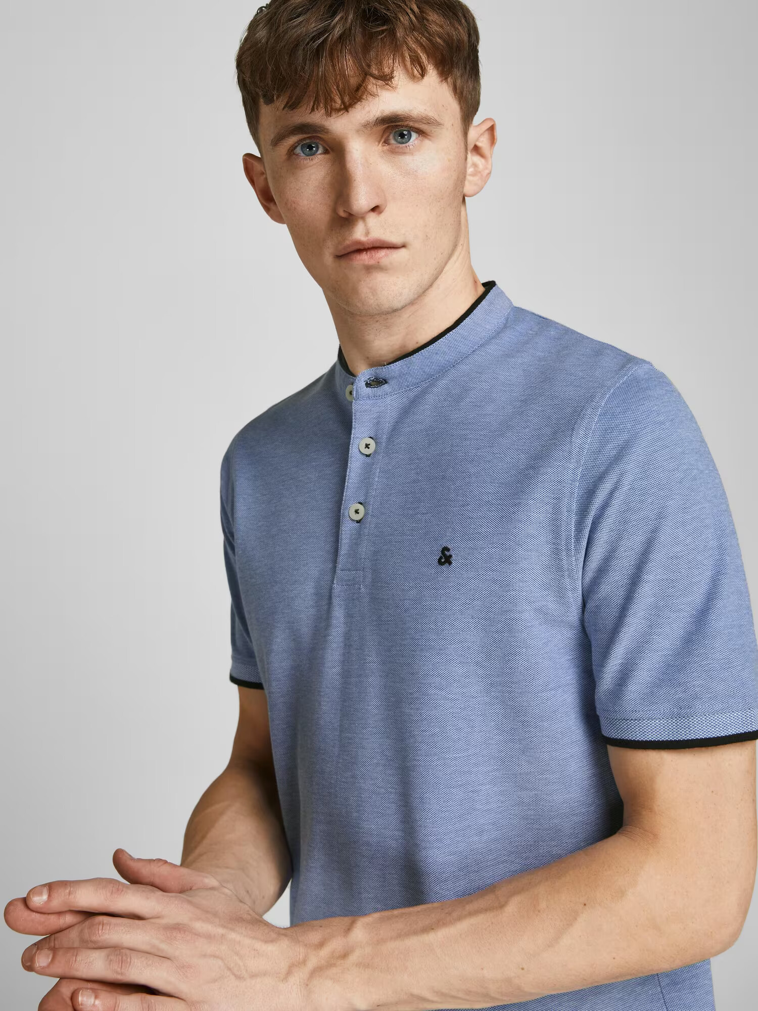 JACK & JONES Tričko 'Paulos' tmavomodrá / modrá melírovaná - Pepit.sk