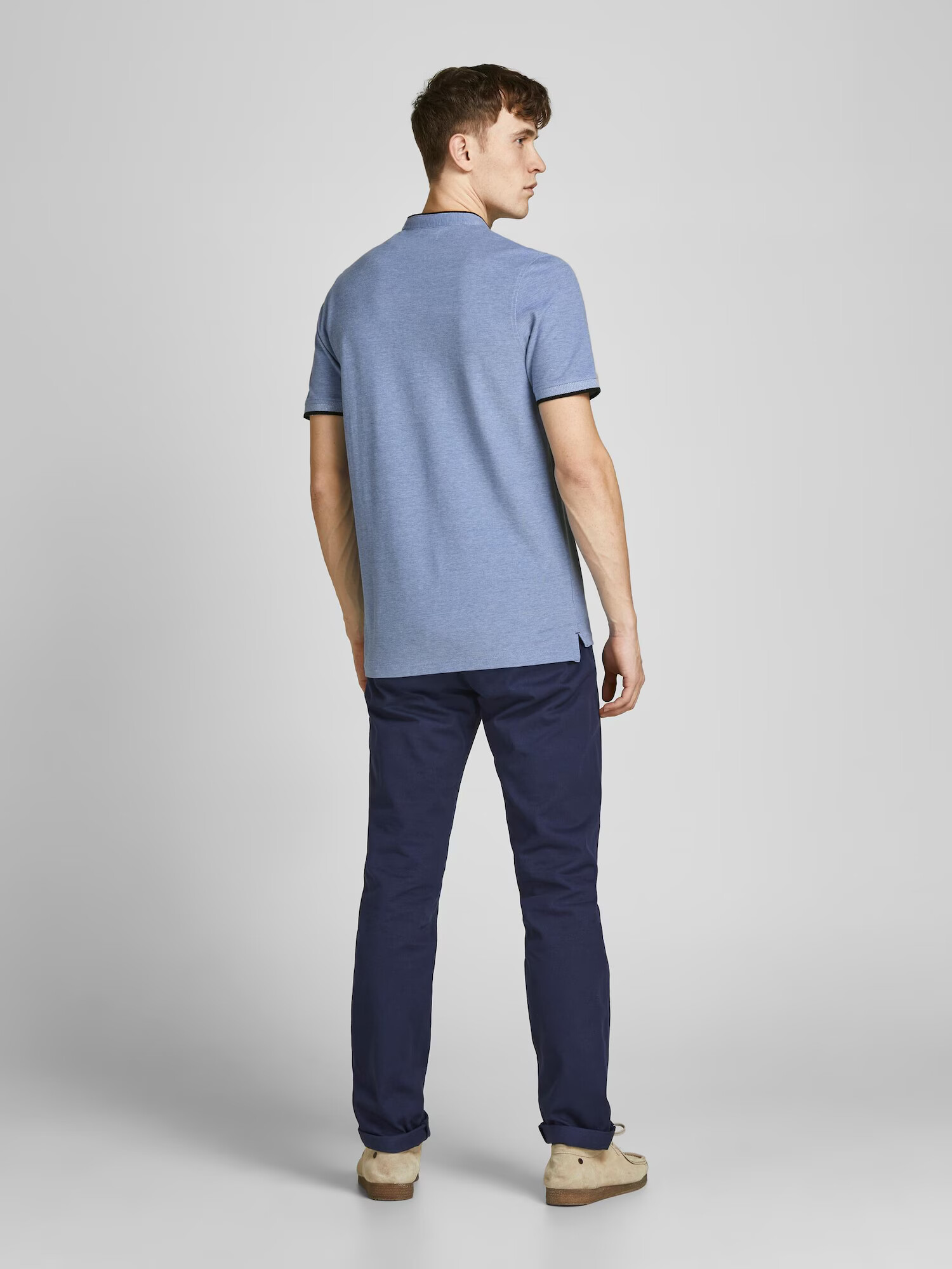 JACK & JONES Tričko 'Paulos' tmavomodrá / modrá melírovaná - Pepit.sk