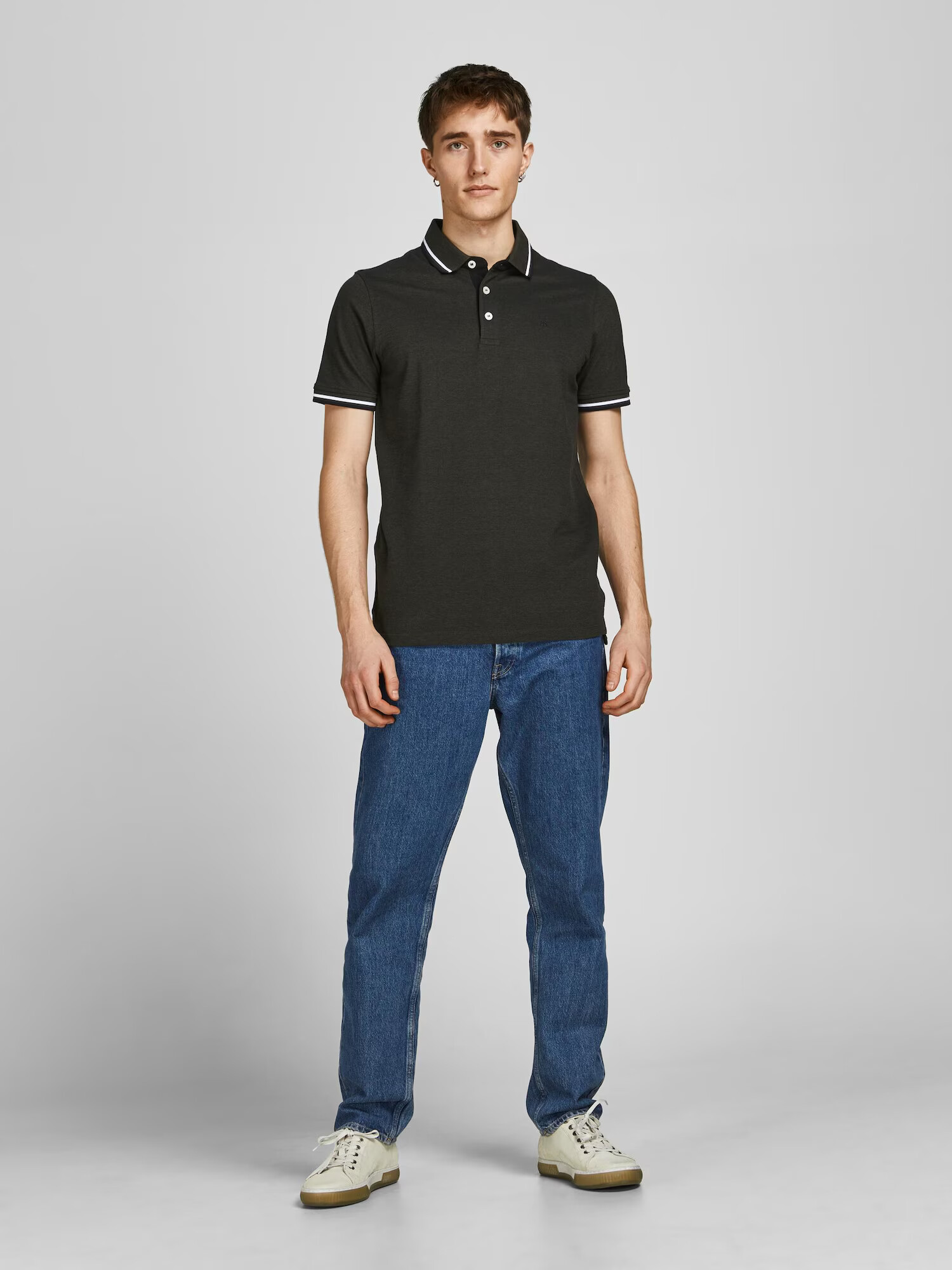 JACK & JONES Tričko 'PAULOS' námornícka modrá / krvavo červená / čierna / biela - Pepit.sk