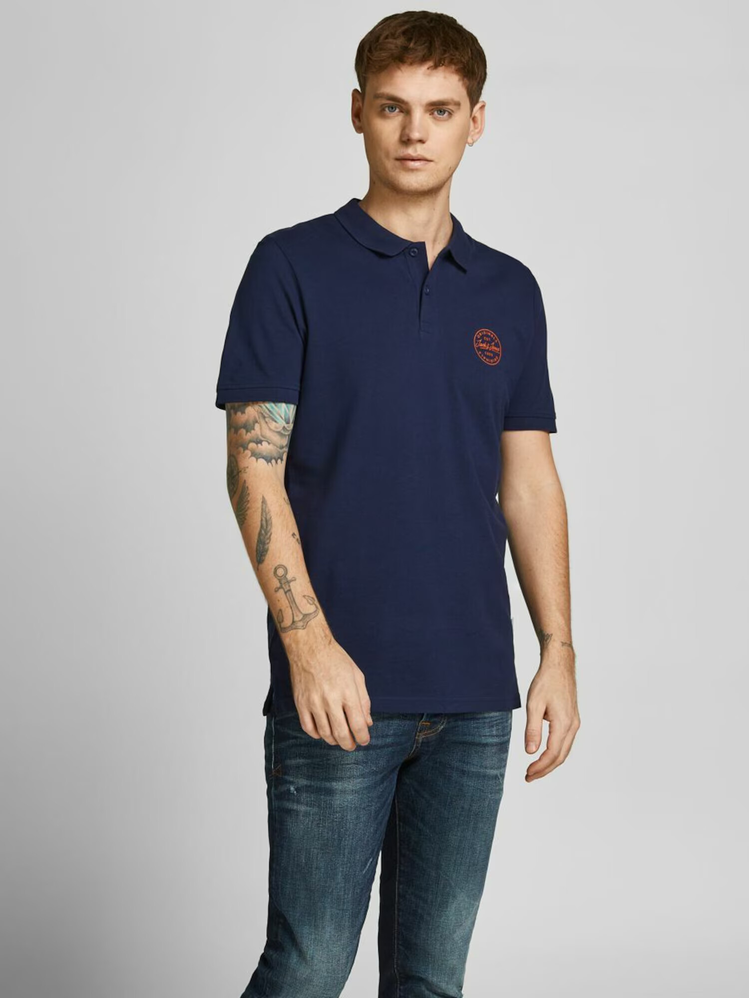 JACK & JONES Tričko 'Shark' námornícka modrá / svetločervená - Pepit.sk