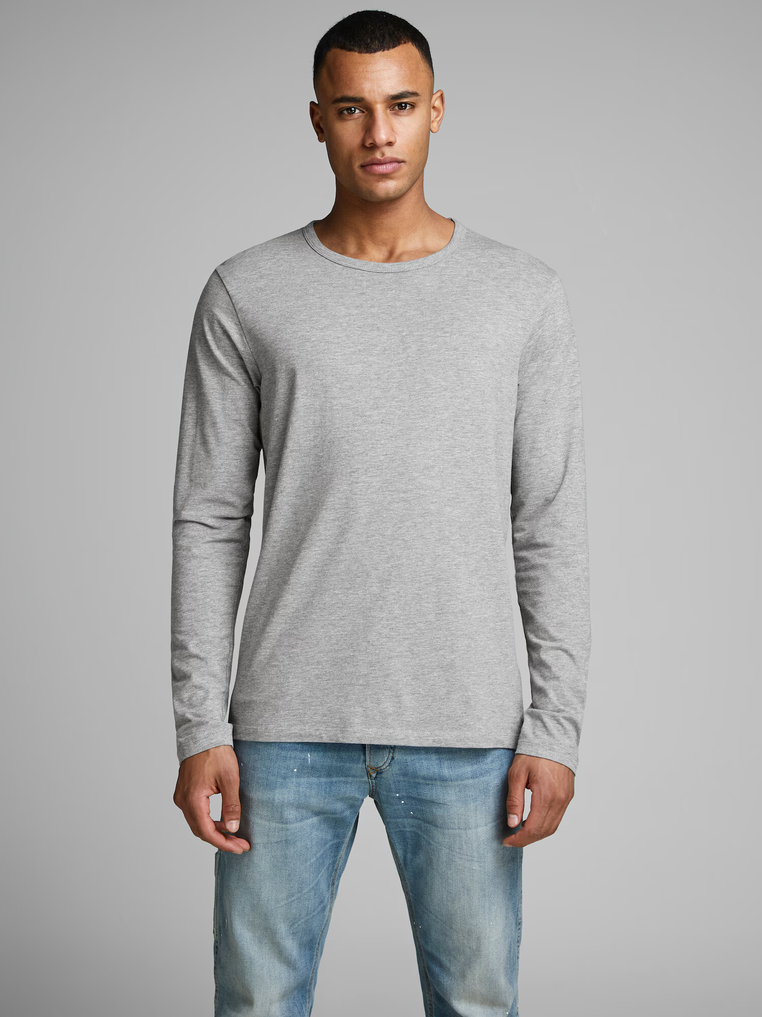 JACK & JONES Tričko sivá melírovaná - Pepit.sk