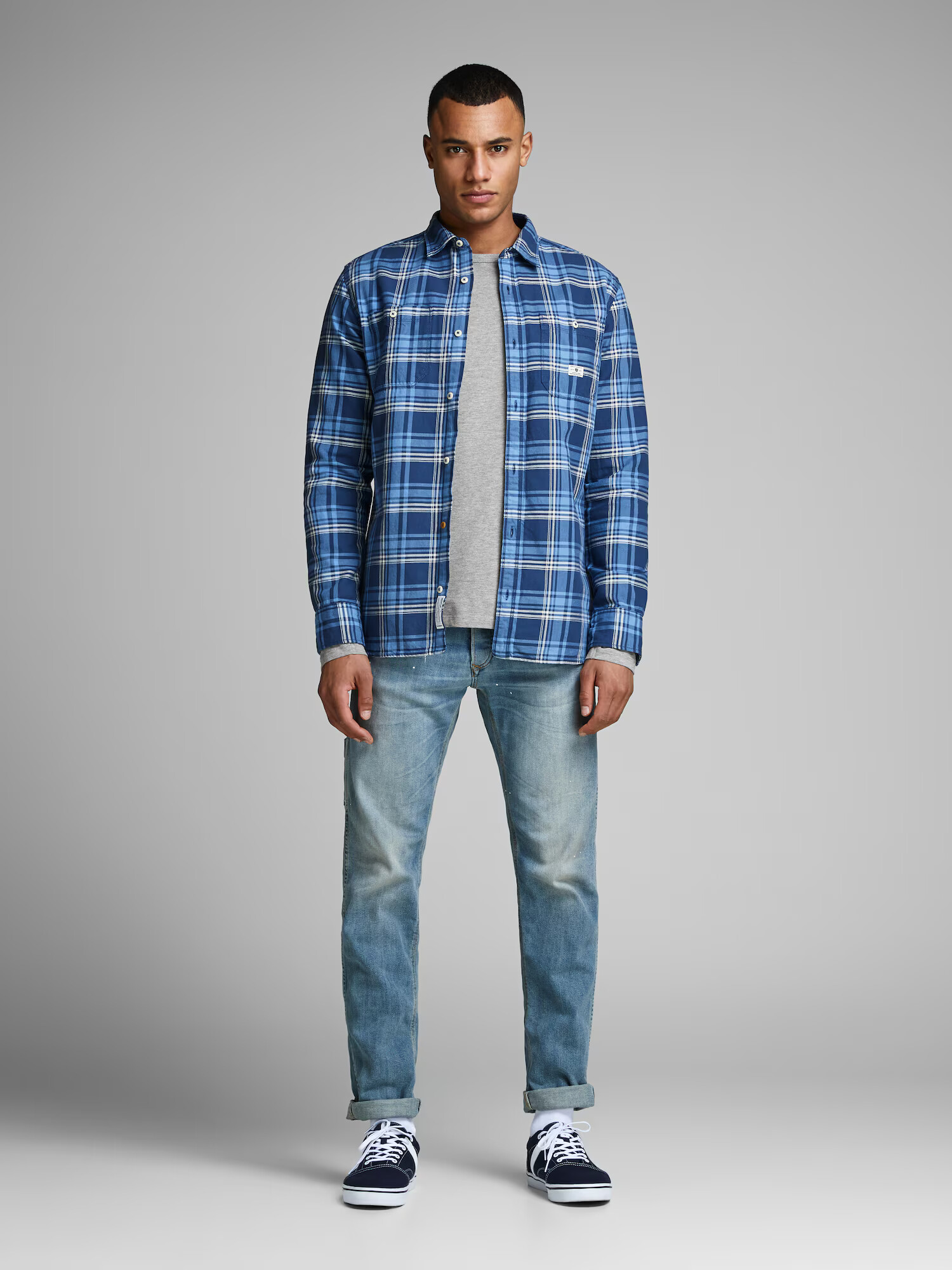 JACK & JONES Tričko sivá melírovaná - Pepit.sk