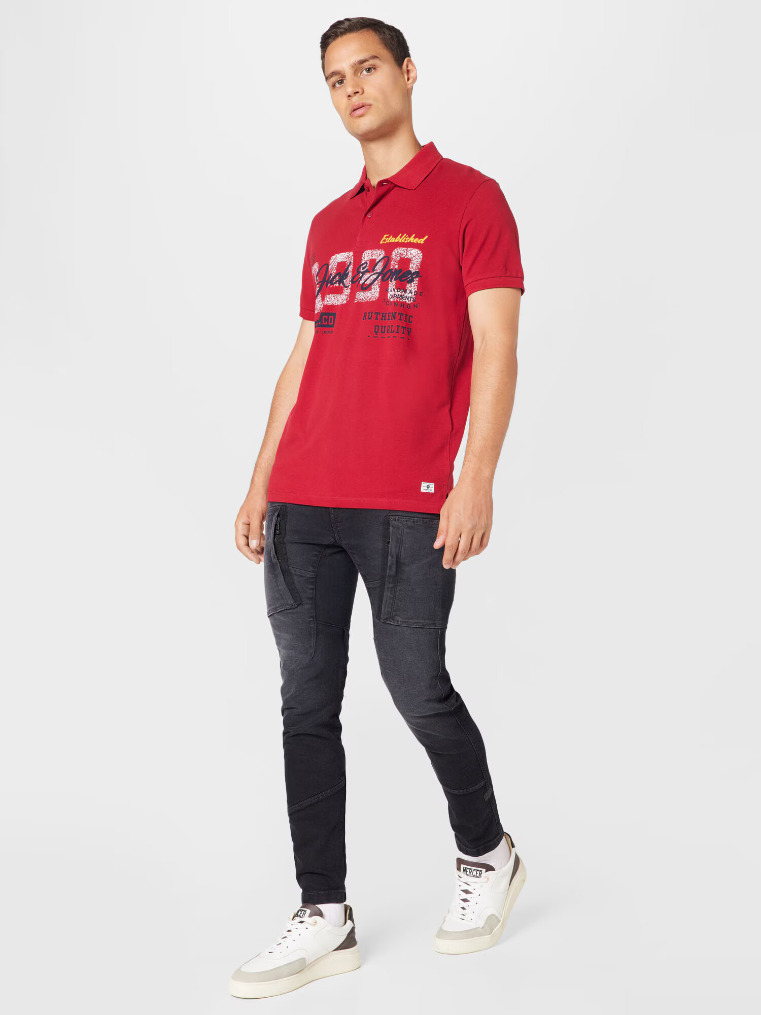 JACK & JONES Tričko tmavomodrá / žltá / červená / biela - Pepit.sk