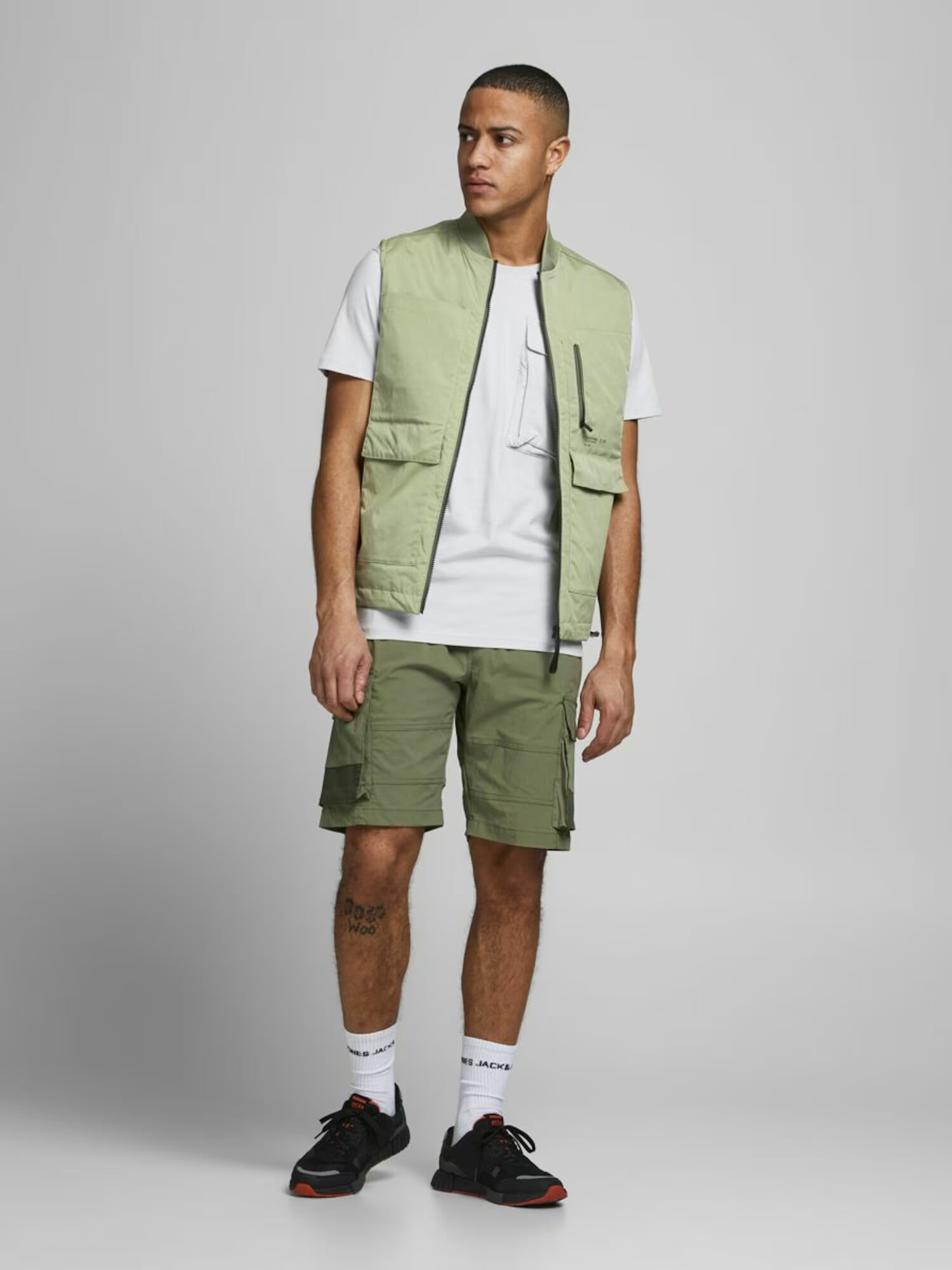 JACK & JONES Vesta 'David' olivová / svetlozelená - Pepit.sk