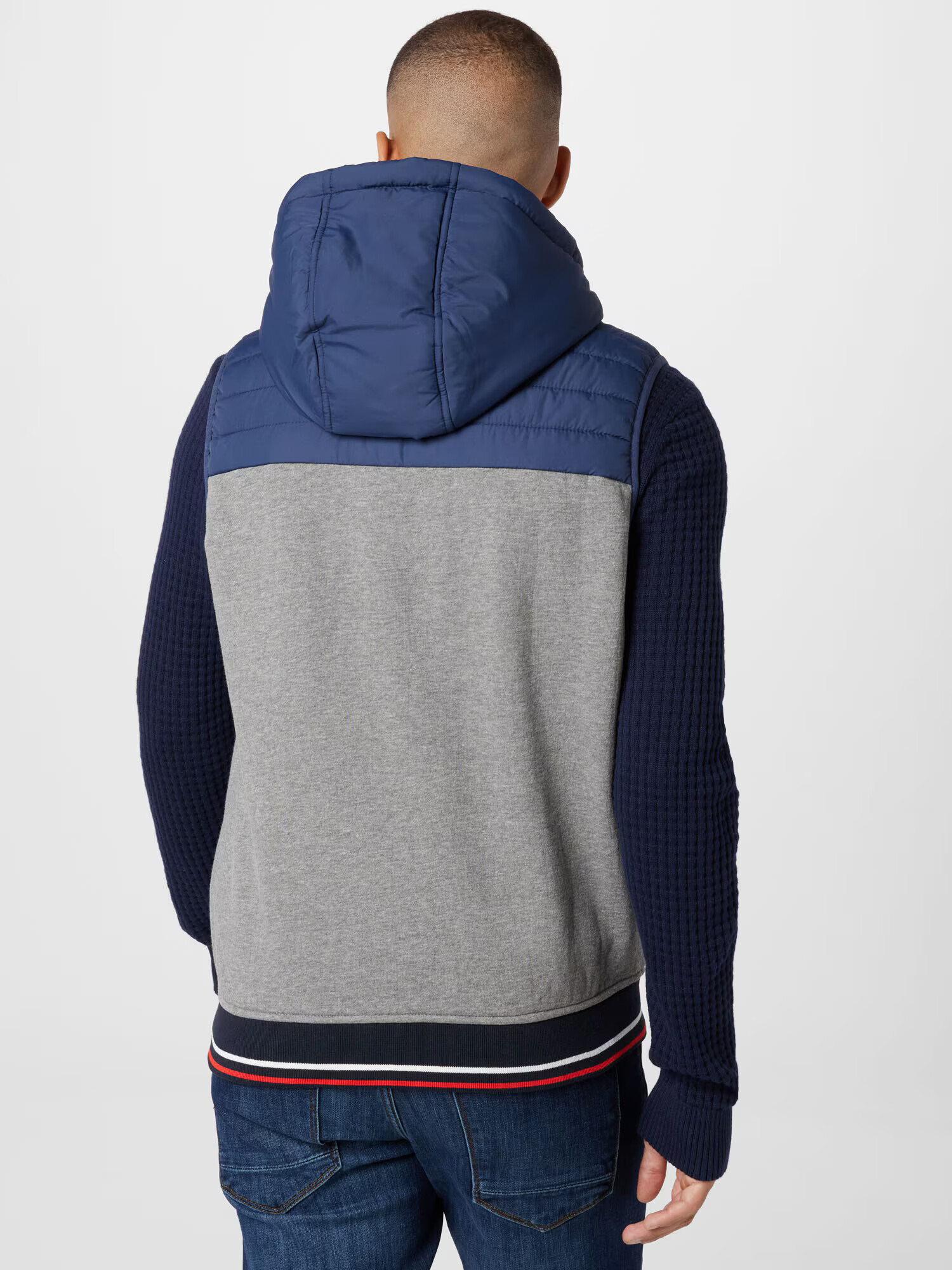 JACK & JONES Vesta 'SIENNA' tmavomodrá / sivá melírovaná / ohnivo červená / biela - Pepit.sk