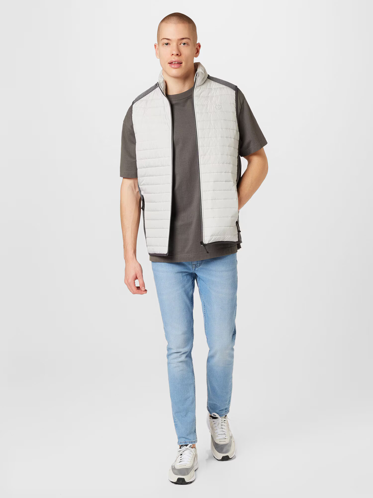 JACK & JONES Vesta striebornosivá / sivá melírovaná - Pepit.sk