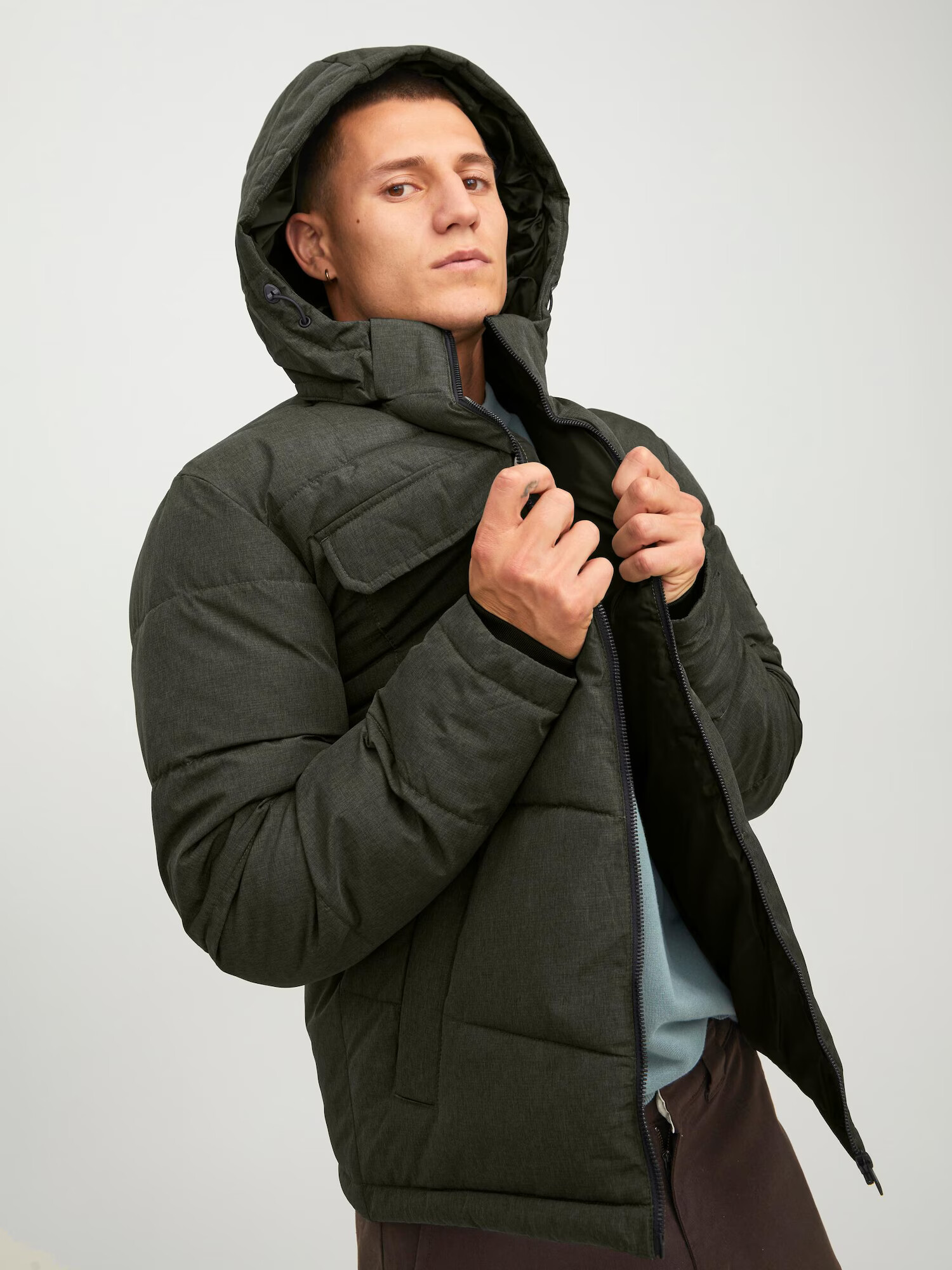 JACK & JONES Zimná bunda 'Brady' tmavozelená - Pepit.sk