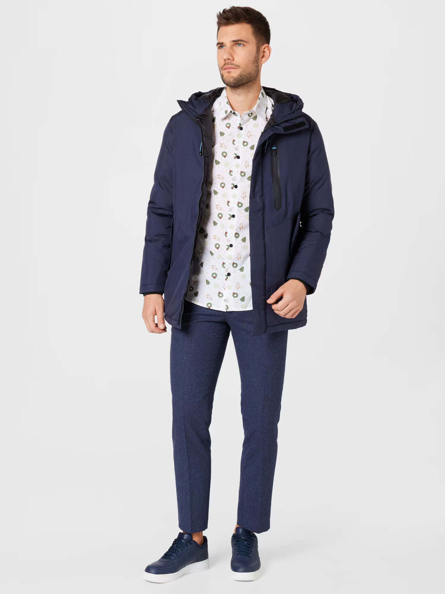 JACK & JONES Zimná parka 'CASPAR' námornícka modrá - Pepit.sk