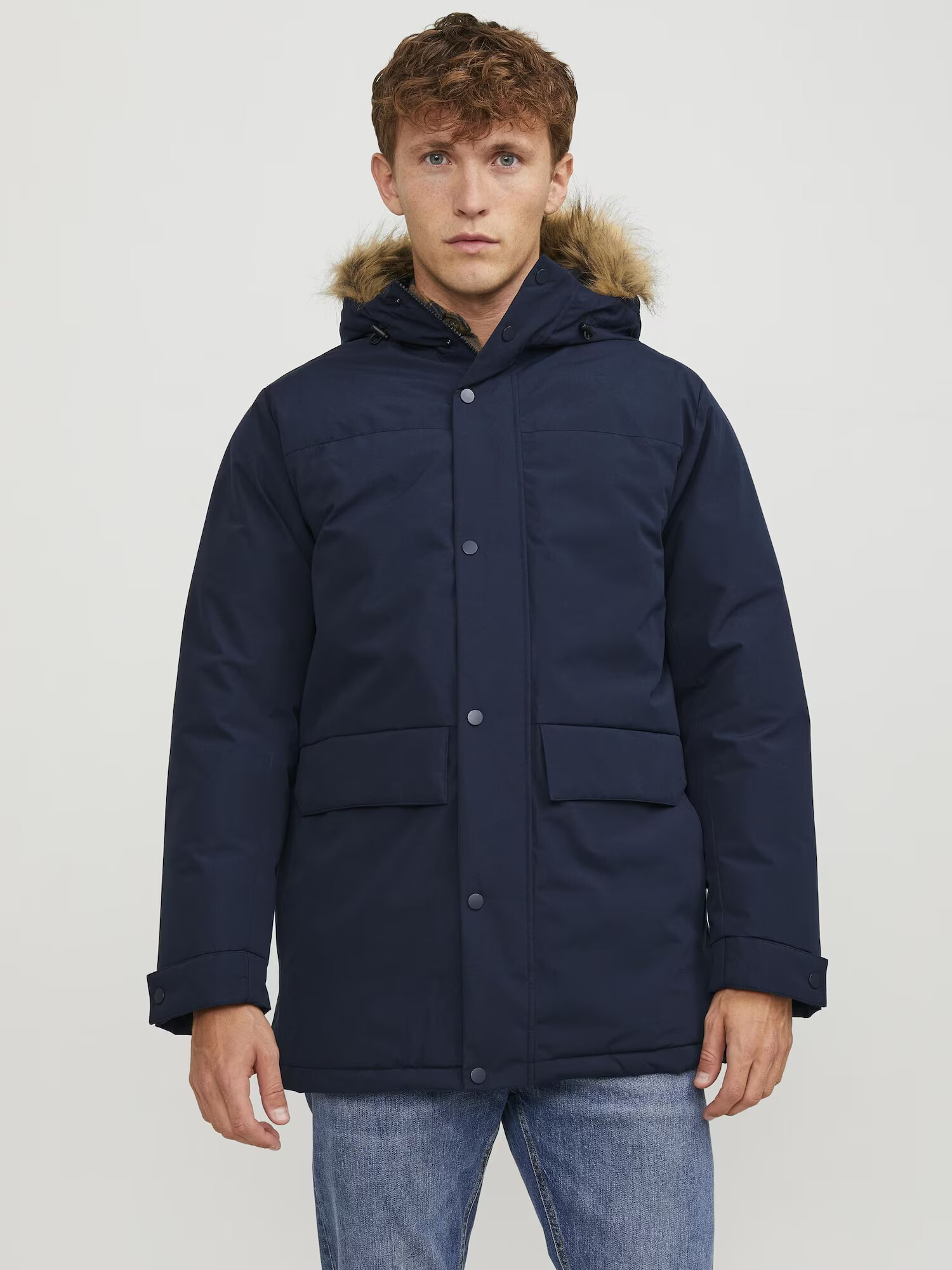 JACK & JONES Zimná parka 'Champ' námornícka modrá - Pepit.sk