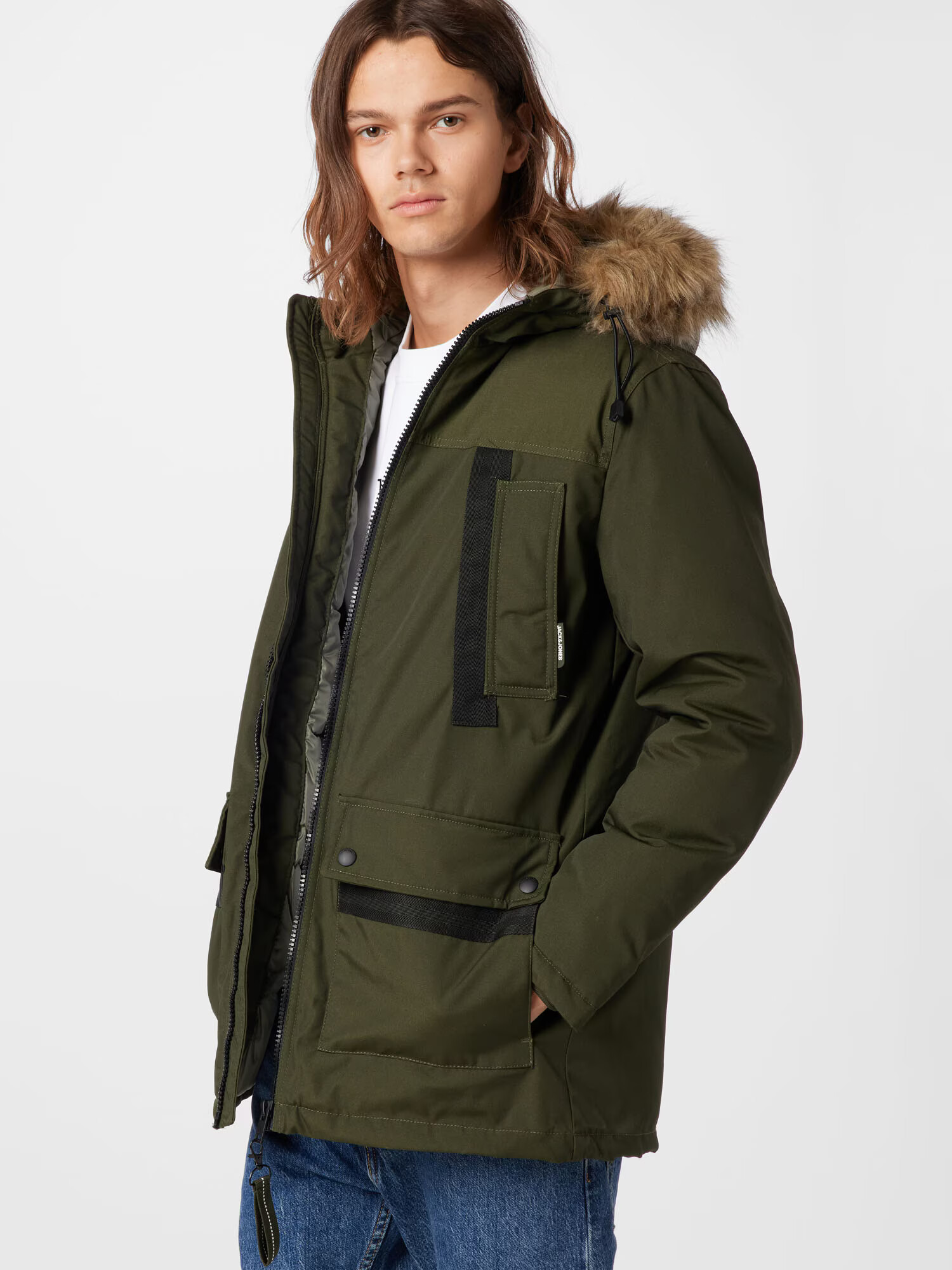 JACK & JONES Zimná parka 'Rocket' svetlohnedá / olivová / čierna - Pepit.sk