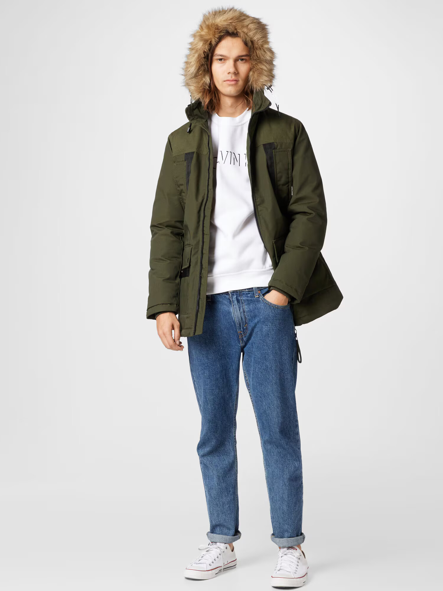 JACK & JONES Zimná parka 'Rocket' svetlohnedá / olivová / čierna - Pepit.sk