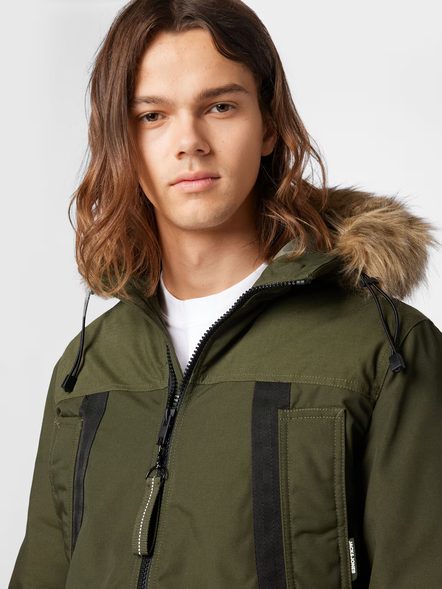 JACK & JONES Zimná parka 'Rocket' svetlohnedá / olivová / čierna - Pepit.sk