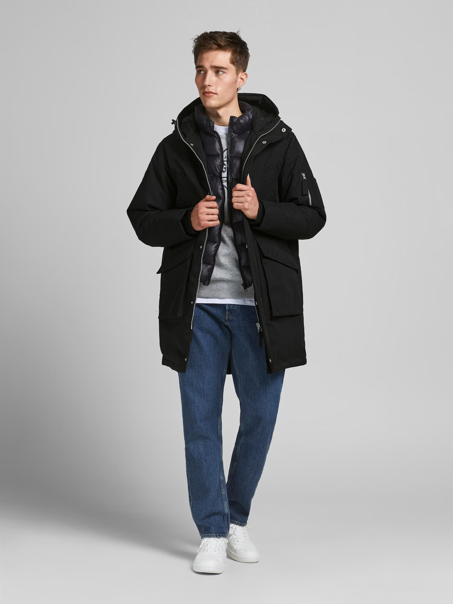 JACK & JONES Zimná parka 'Terrazzo' čierna - Pepit.sk