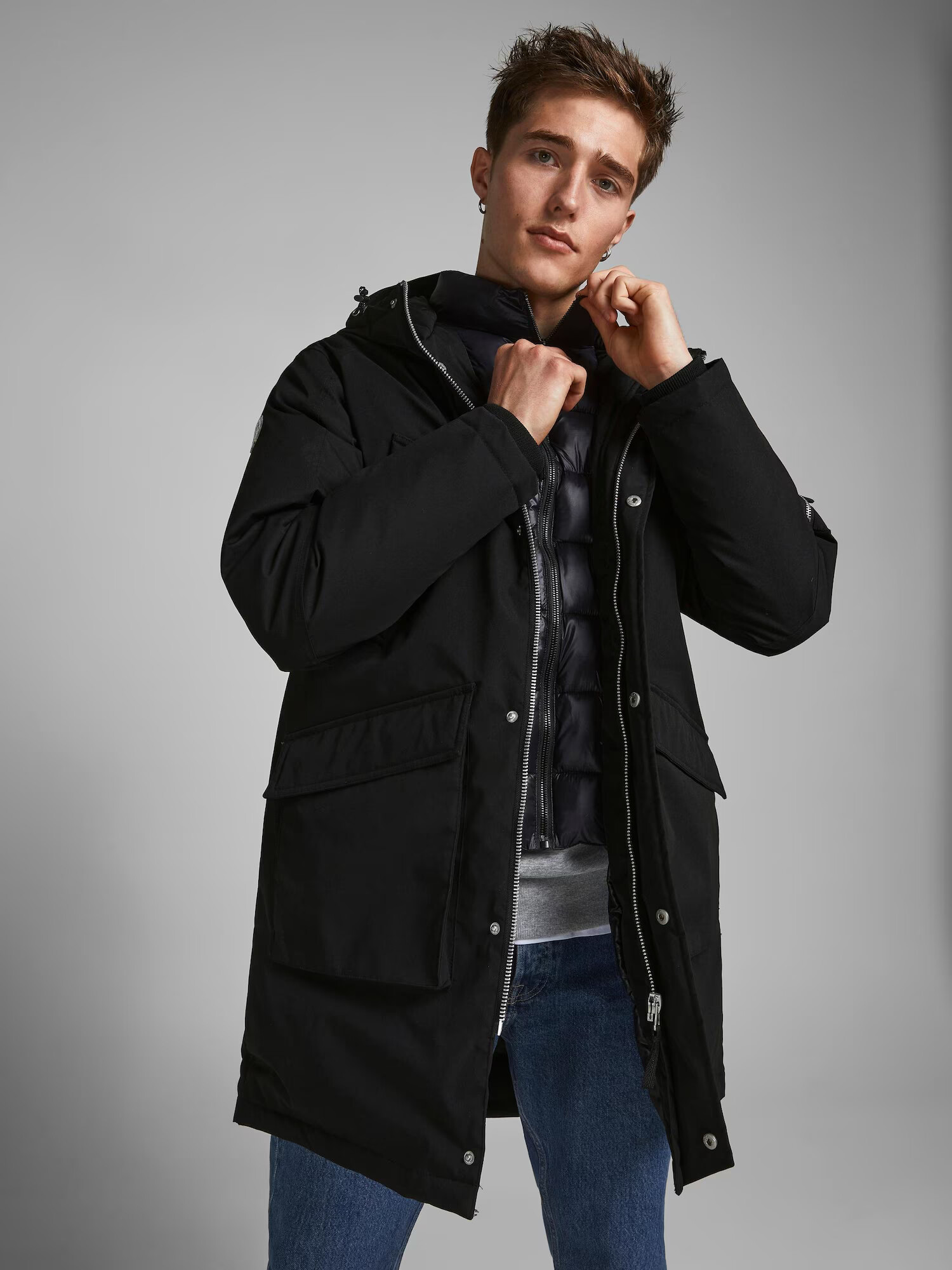 JACK & JONES Zimná parka 'Terrazzo' čierna - Pepit.sk