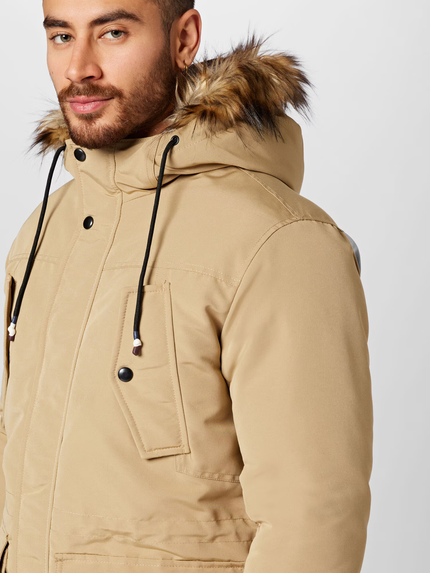 JACK & JONES Zimná parka 'Timo' farba ťavej srsti - Pepit.sk