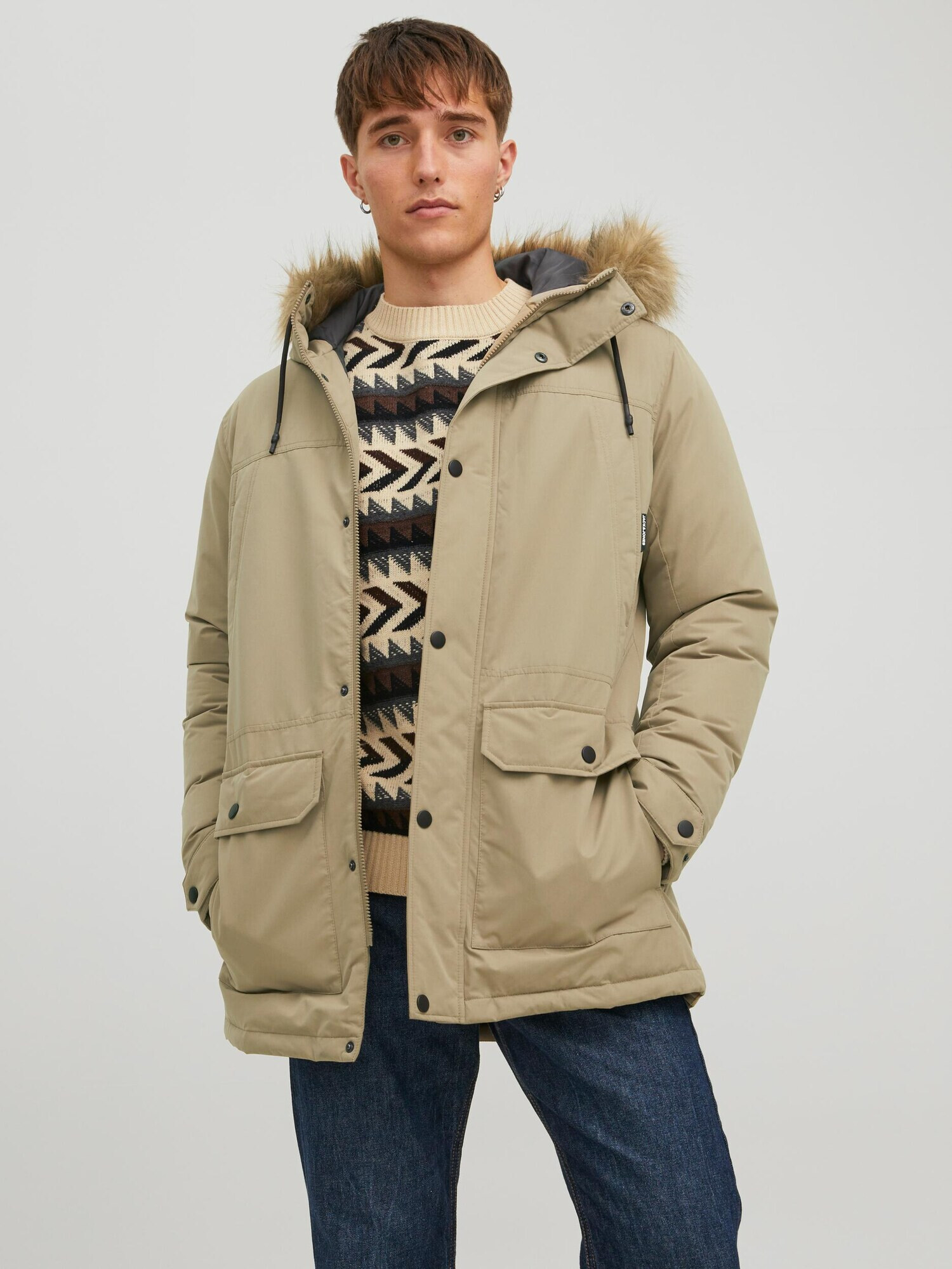 JACK & JONES Zimná parka 'Winner' svetlohnedá - Pepit.sk