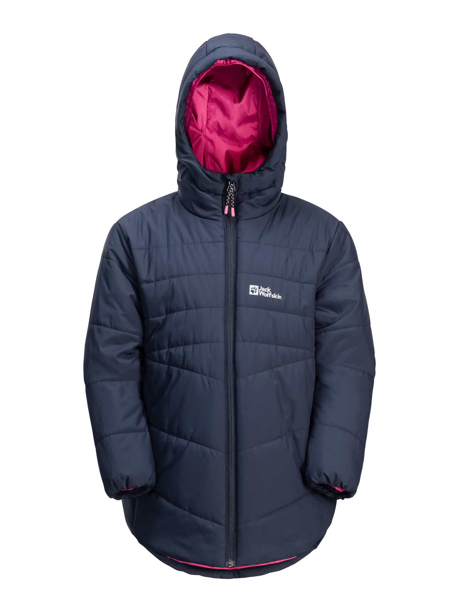 JACK WOLFSKIN Outdoorová bunda 'Solyd' tmavomodrá / ohnivo červená / biela - Pepit.sk