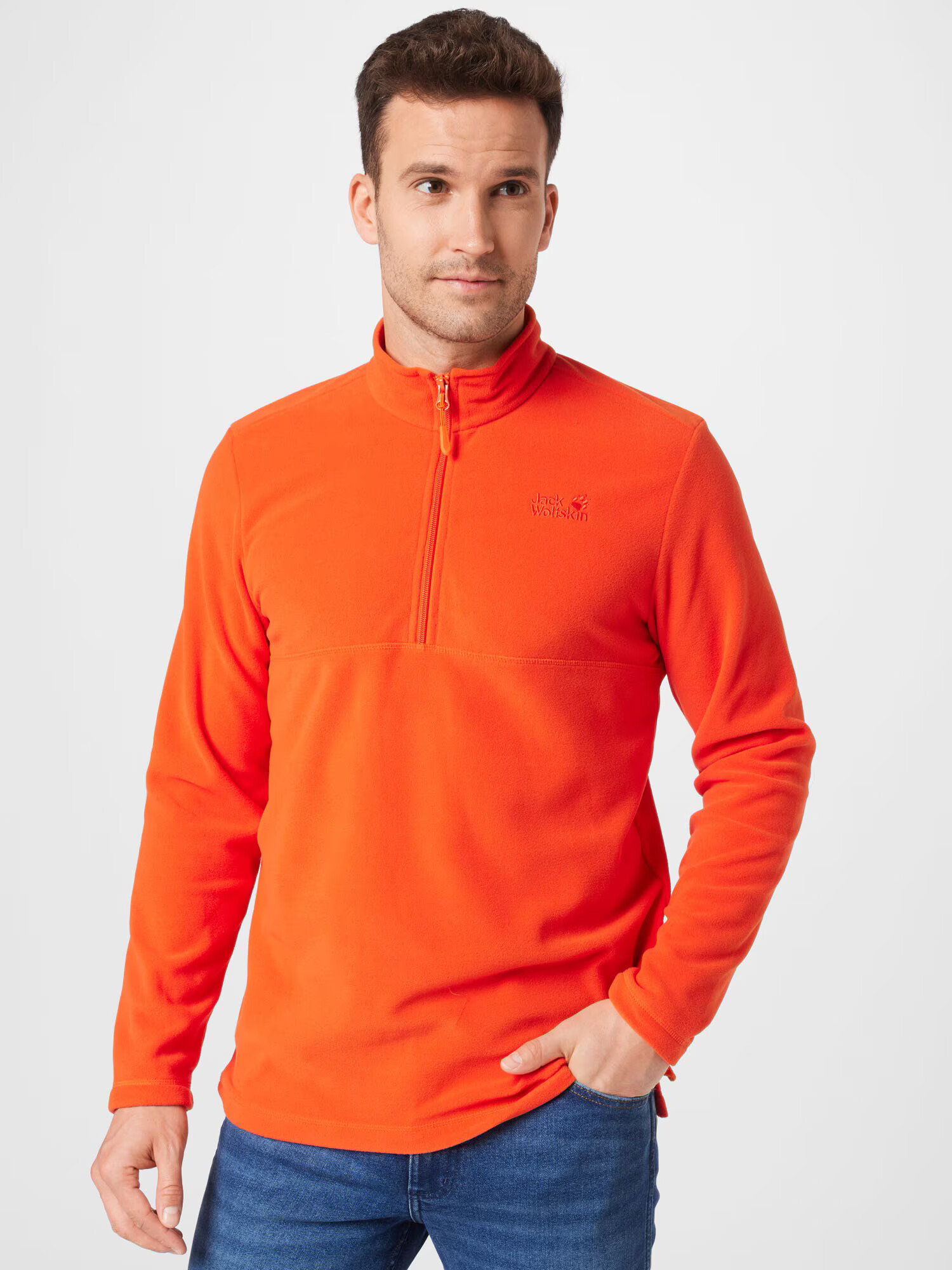 JACK WOLFSKIN Športový sveter 'Gecko' oranžovo červená - Pepit.sk