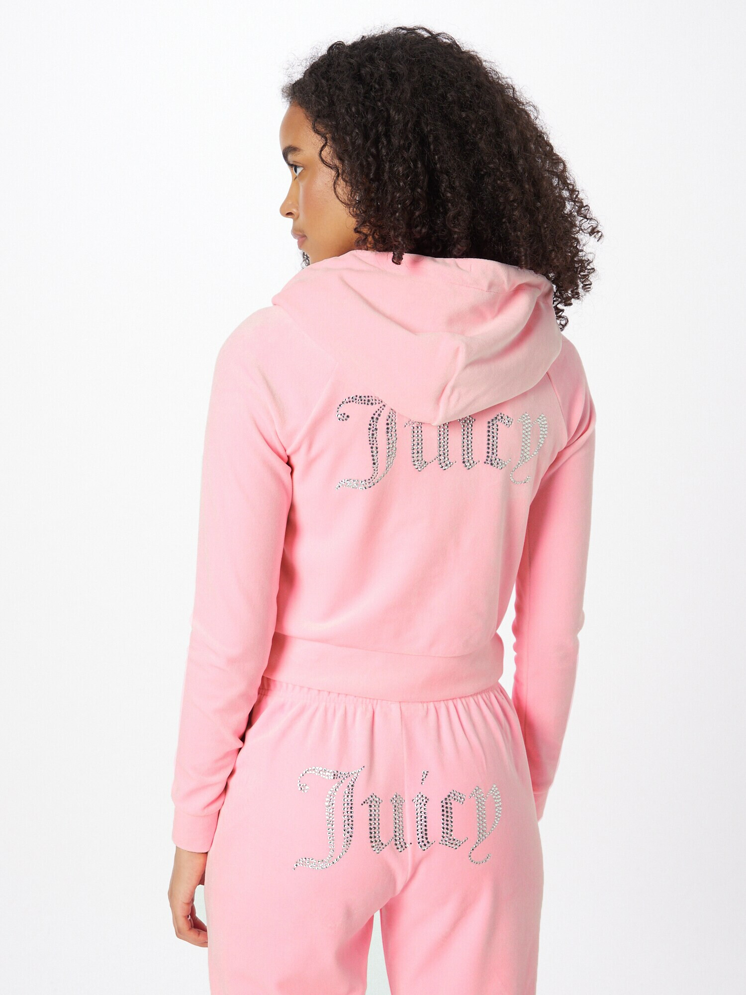 Juicy Couture Tepláková bunda ružová / strieborná - Pepit.sk