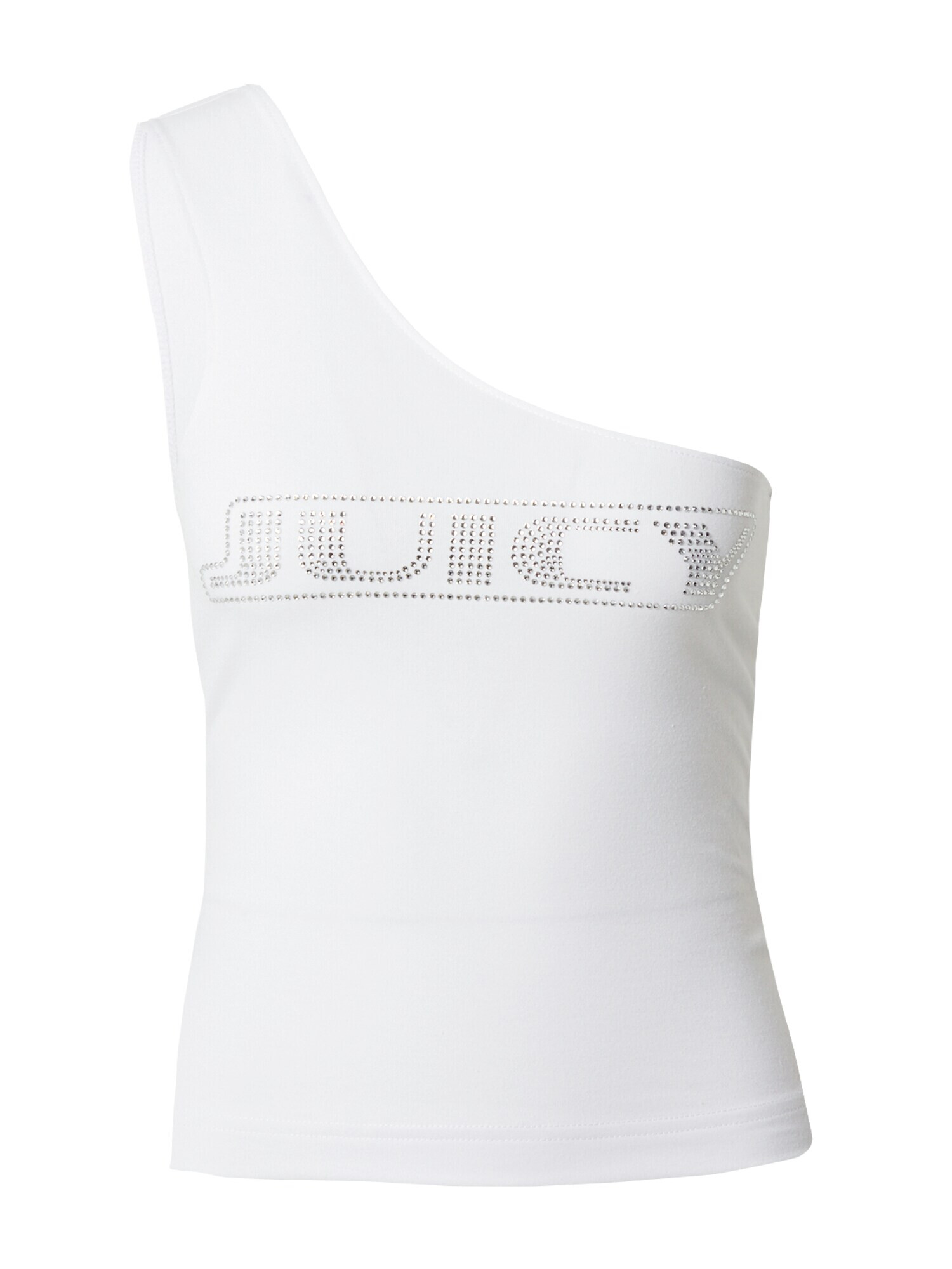 Juicy Couture White Label Top 'DIGI' striebornosivá / biela - Pepit.sk