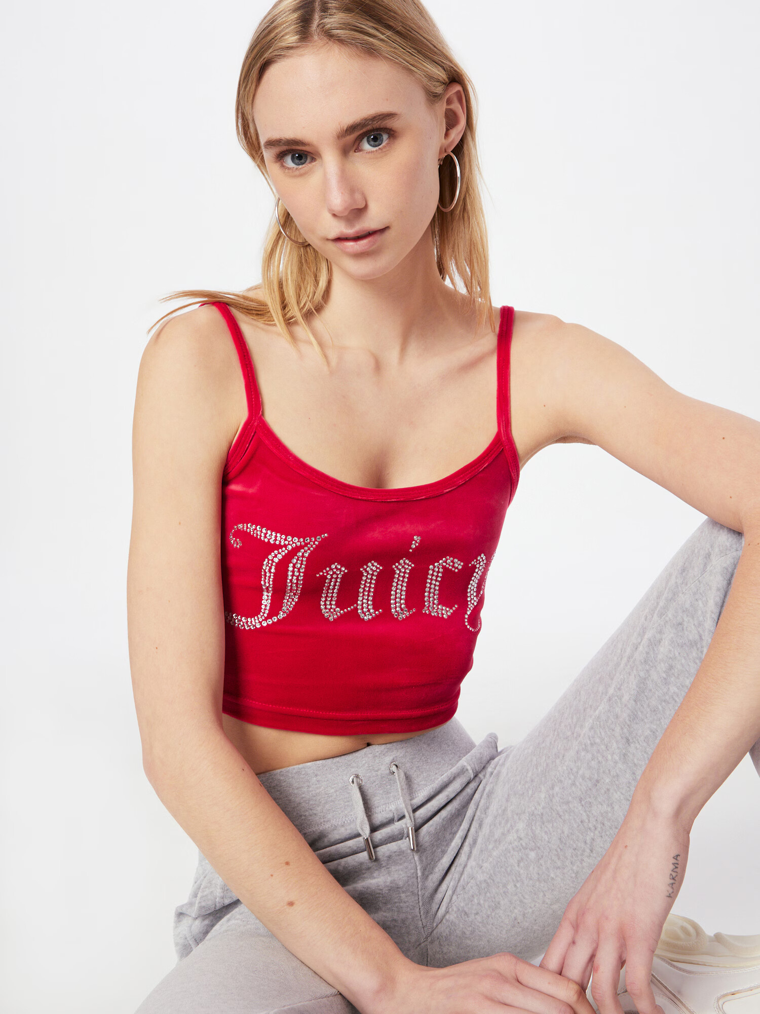 Juicy Couture White Label Top 'RAIN' malinová / priehľadná - Pepit.sk