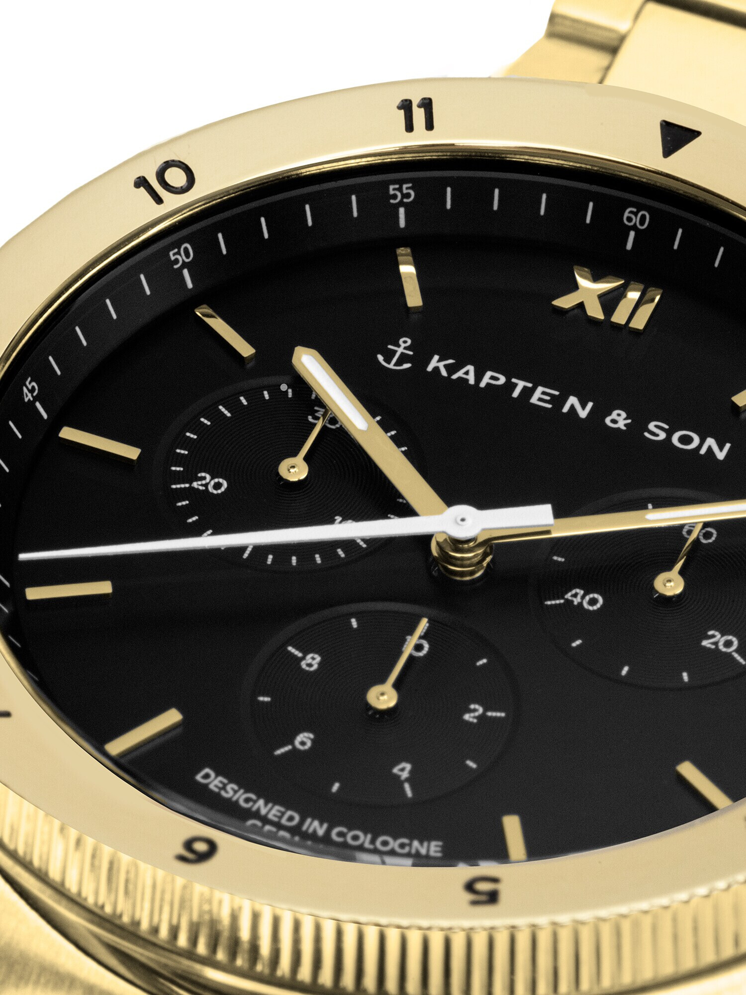 Kapten & Son Analógové hodinky 'Rise Small Gold Black Steel' zlatá / čierna - Pepit.sk