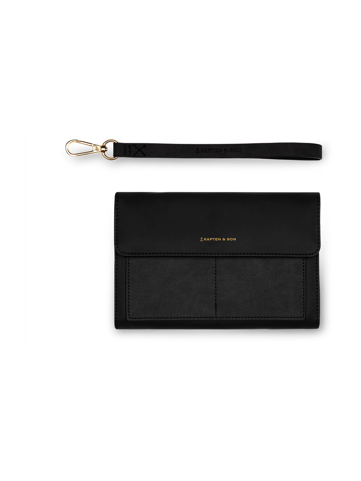 Kapten & Son Listová kabelka 'Clutch Wallet Versailles All Black' čierna - Pepit.sk