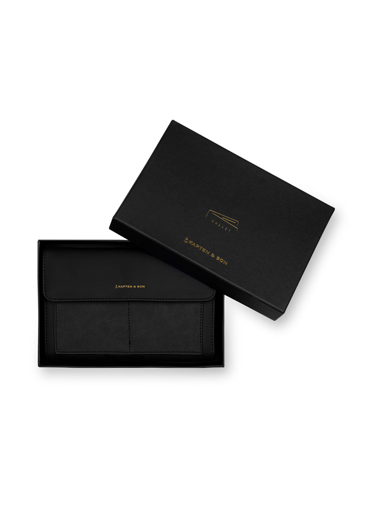 Kapten & Son Listová kabelka 'Clutch Wallet Versailles All Black' čierna - Pepit.sk