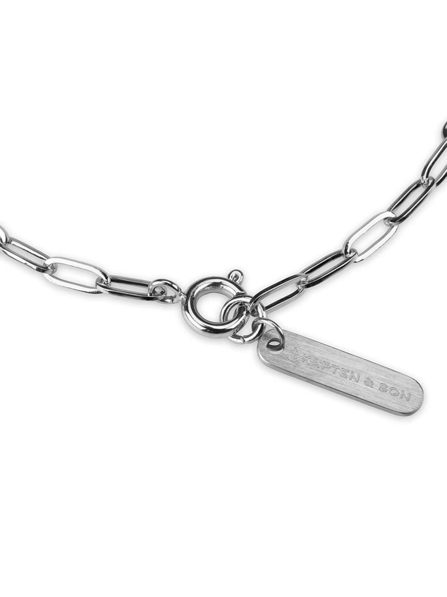 Kapten & Son Retiazka 'Necklace Lock Silver' strieborná - Pepit.sk