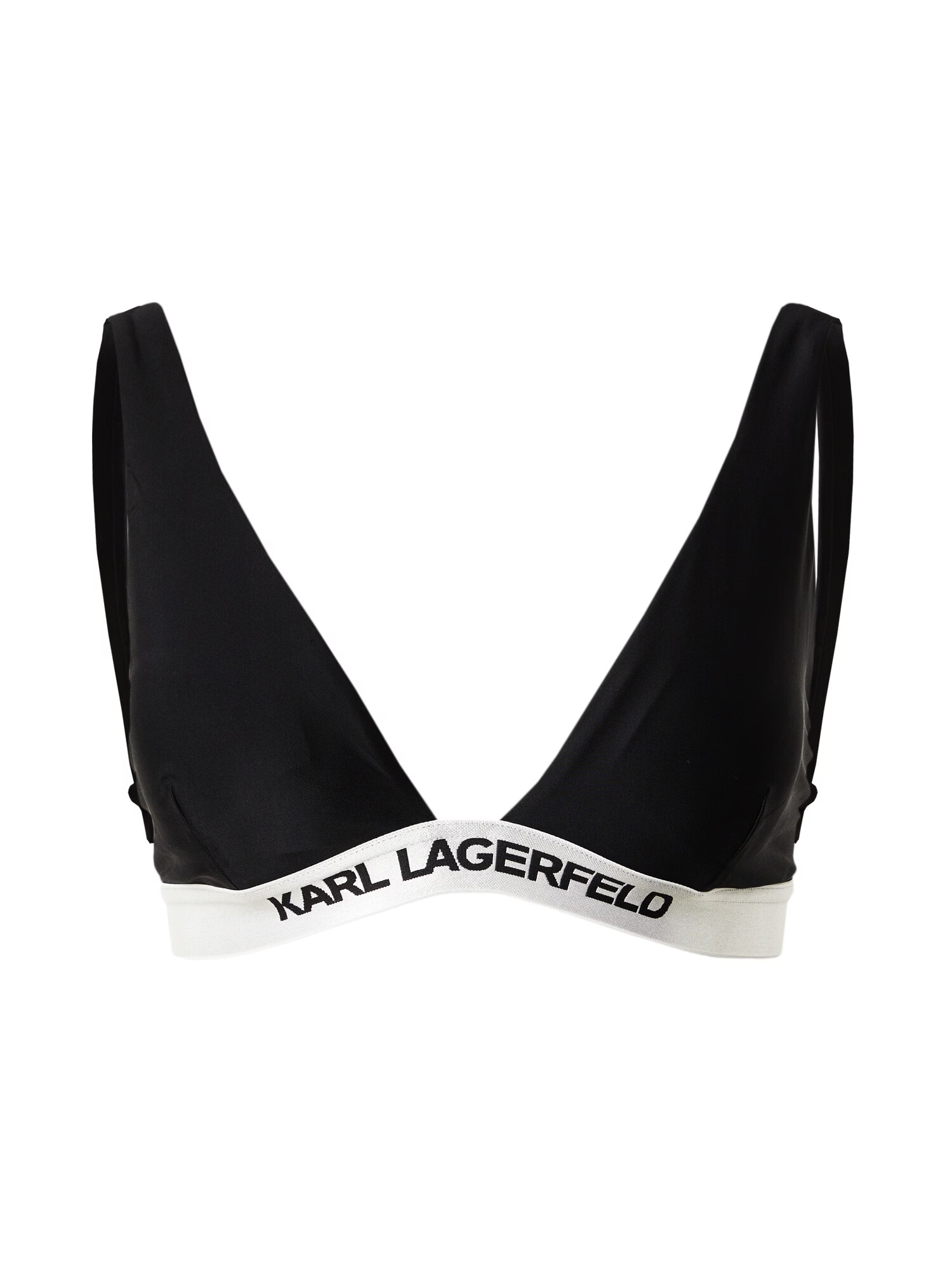 Karl Lagerfeld Bikinový top čierna / biela - Pepit.sk