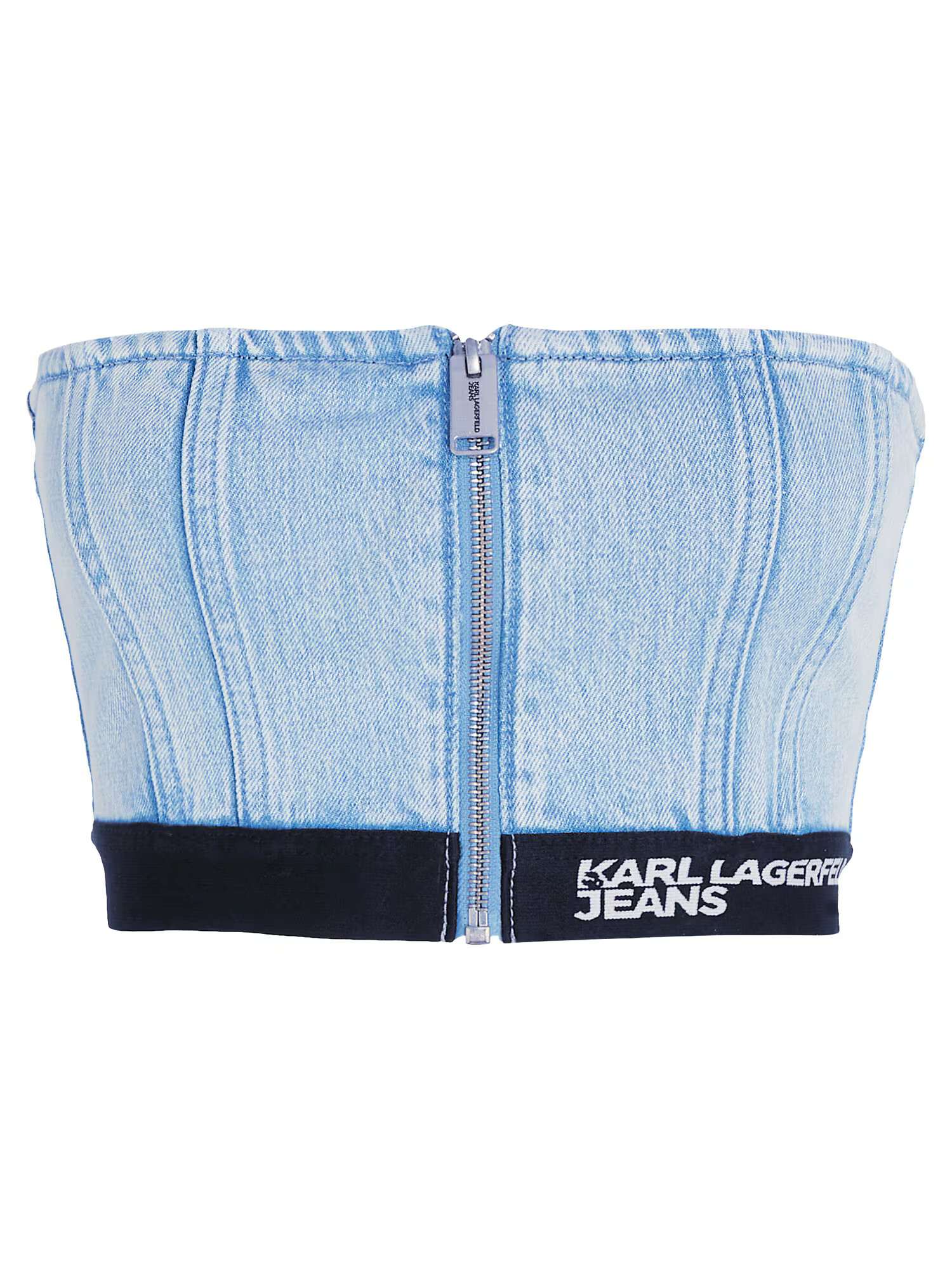 KARL LAGERFELD JEANS Top svetlomodrá / čierna / biela - Pepit.sk