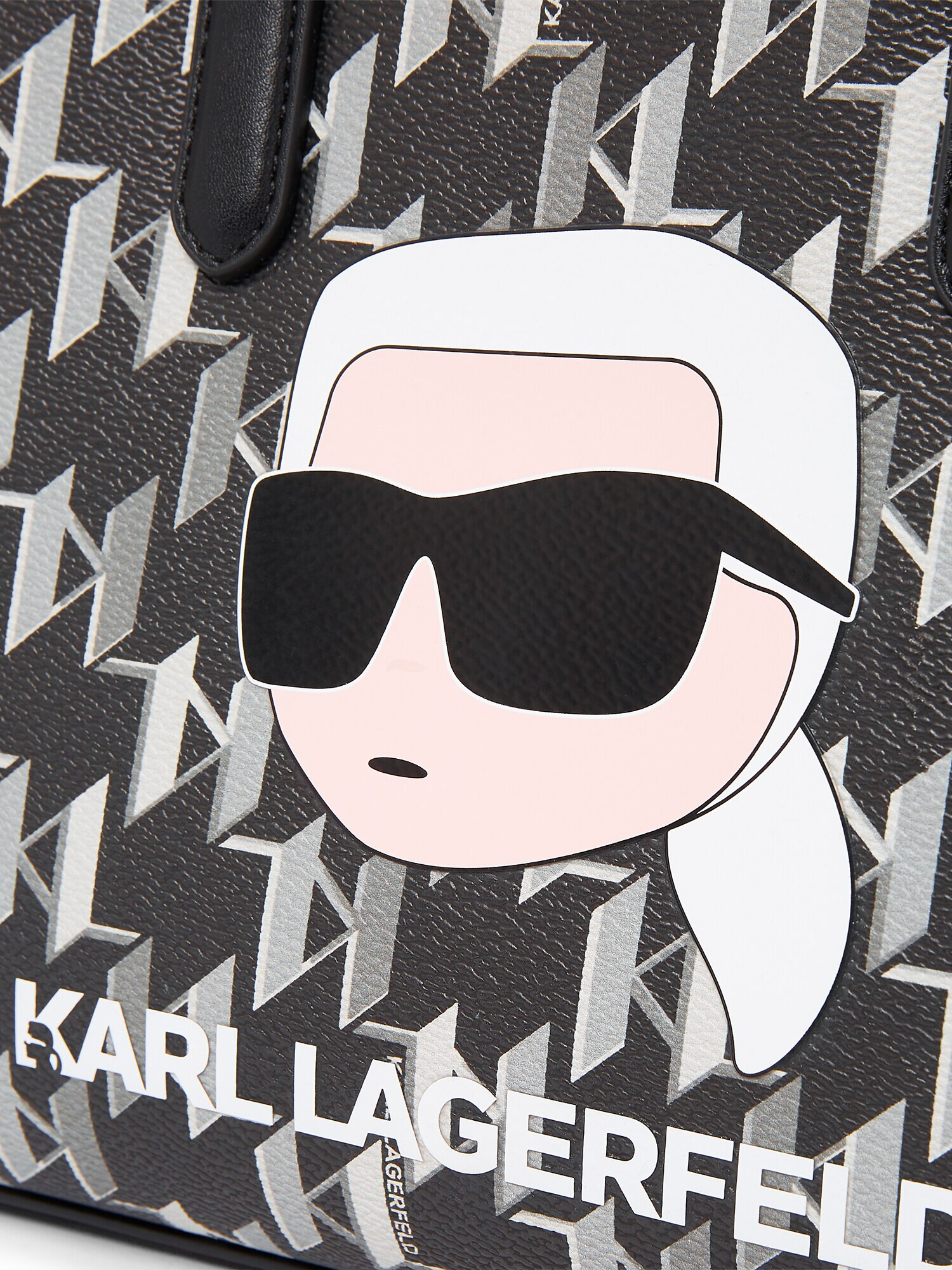 Karl Lagerfeld Kabelka béžová / sivá / čierna / biela - Pepit.sk