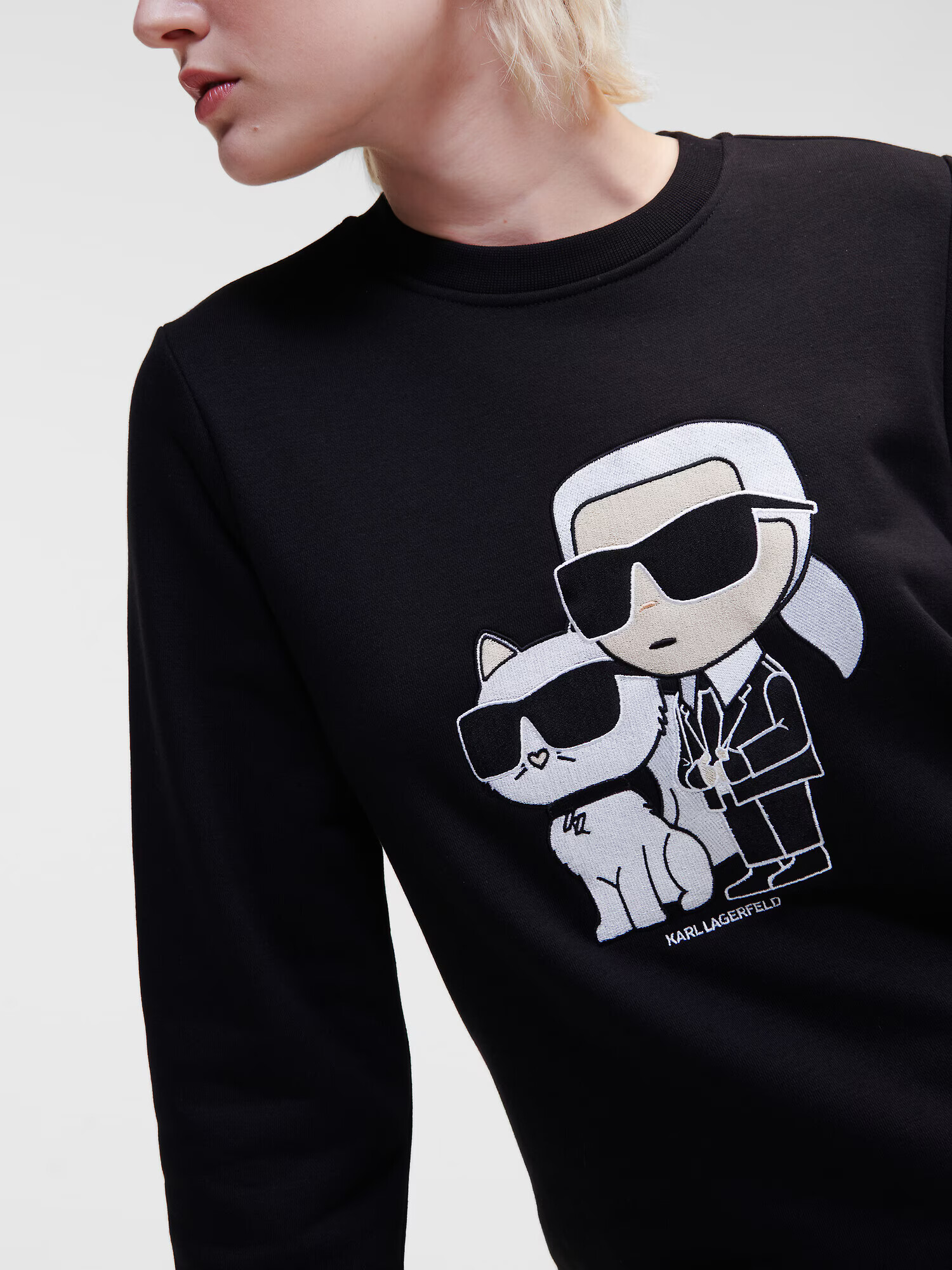 Karl Lagerfeld Mikina 'Ikonik 2.0' krémová / čierna / biela - Pepit.sk