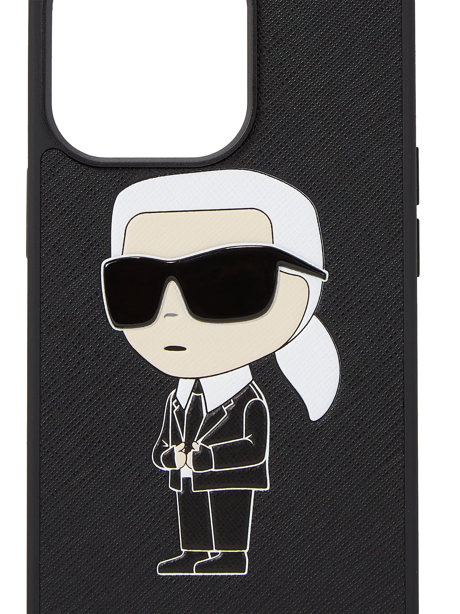 Karl Lagerfeld Puzdro na mobil 'Ikonik 2.0 iPhone 13 Pro' krémová / čierna / biela - Pepit.sk