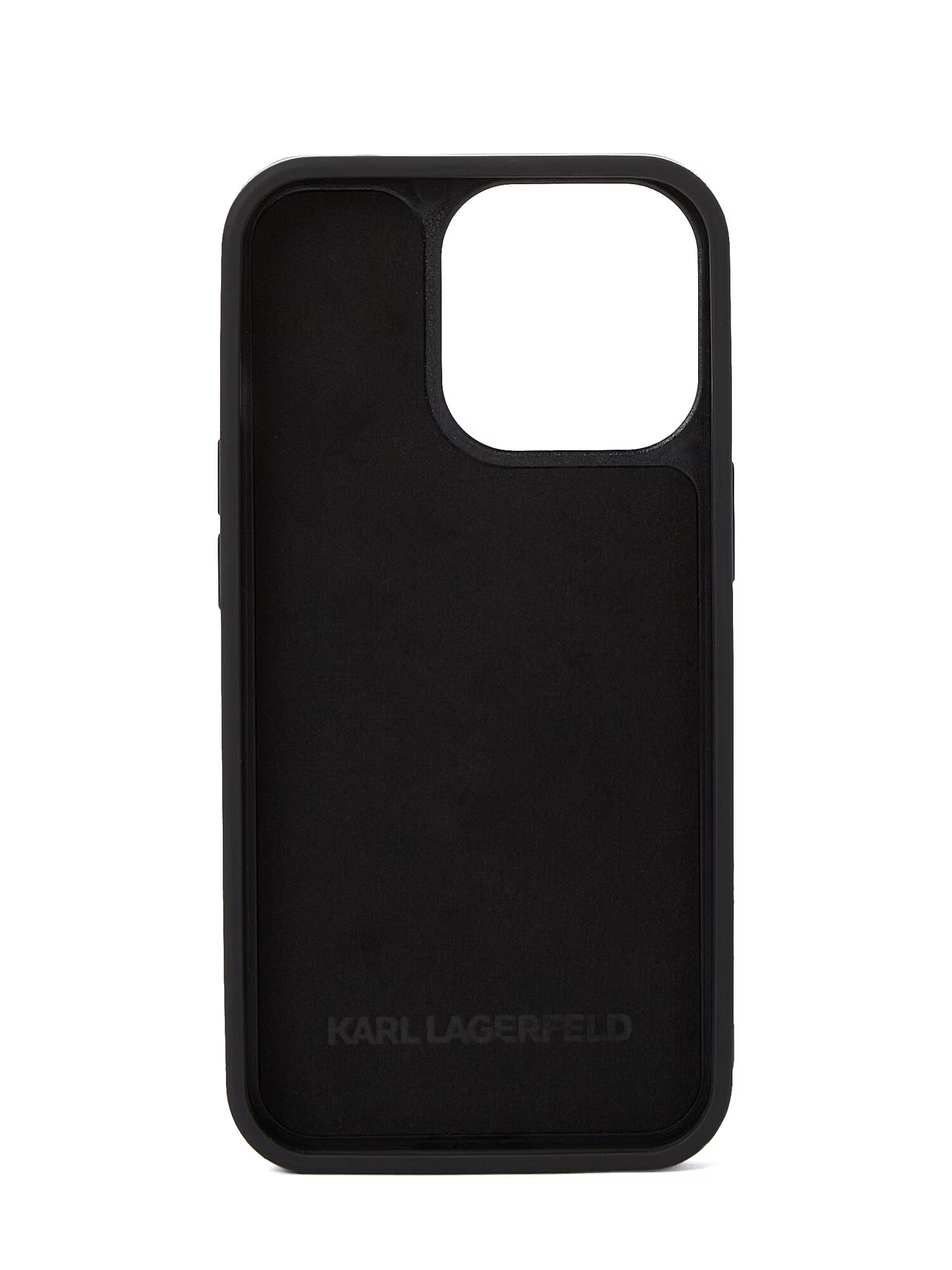 Karl Lagerfeld Puzdro na mobil 'Ikonik 2.0 iPhone 13 Pro' krémová / čierna / biela - Pepit.sk